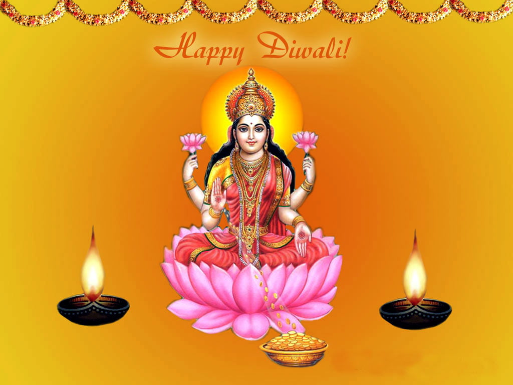 Shubh Dipawali, religious figurine background with text overlay