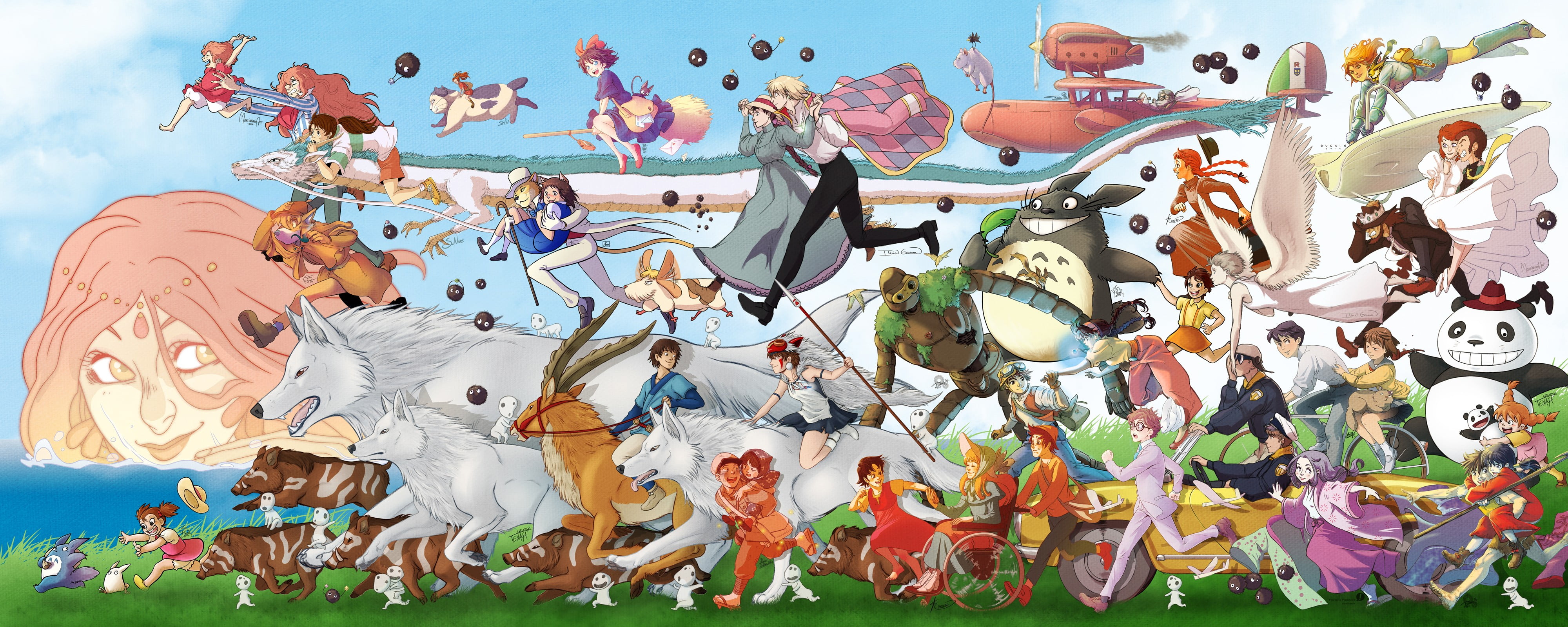 assorted anime characters illustration, anime characters digital wallpaper