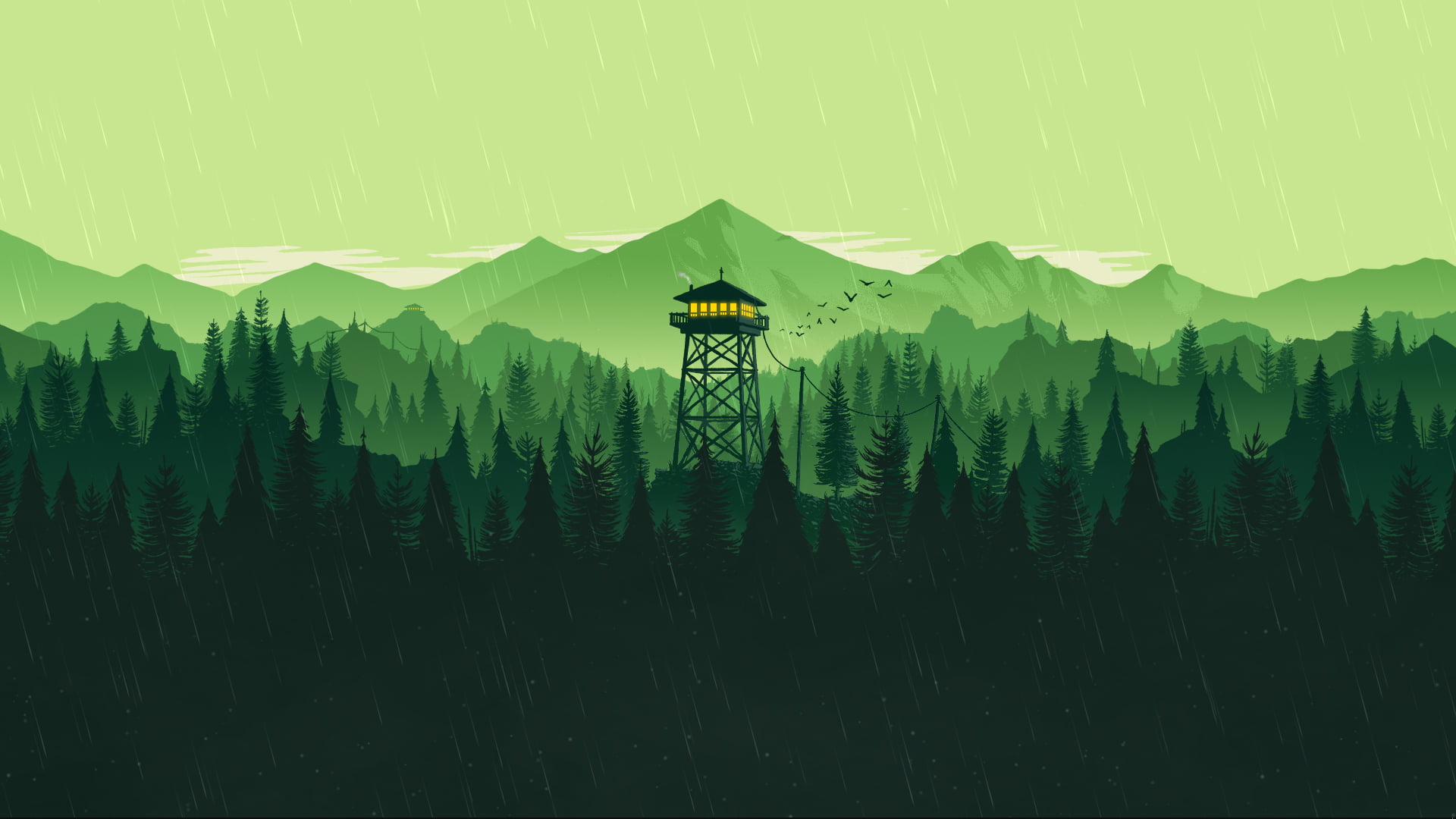 Free download | HD wallpaper: Firewatch, video game art, minimalism ...