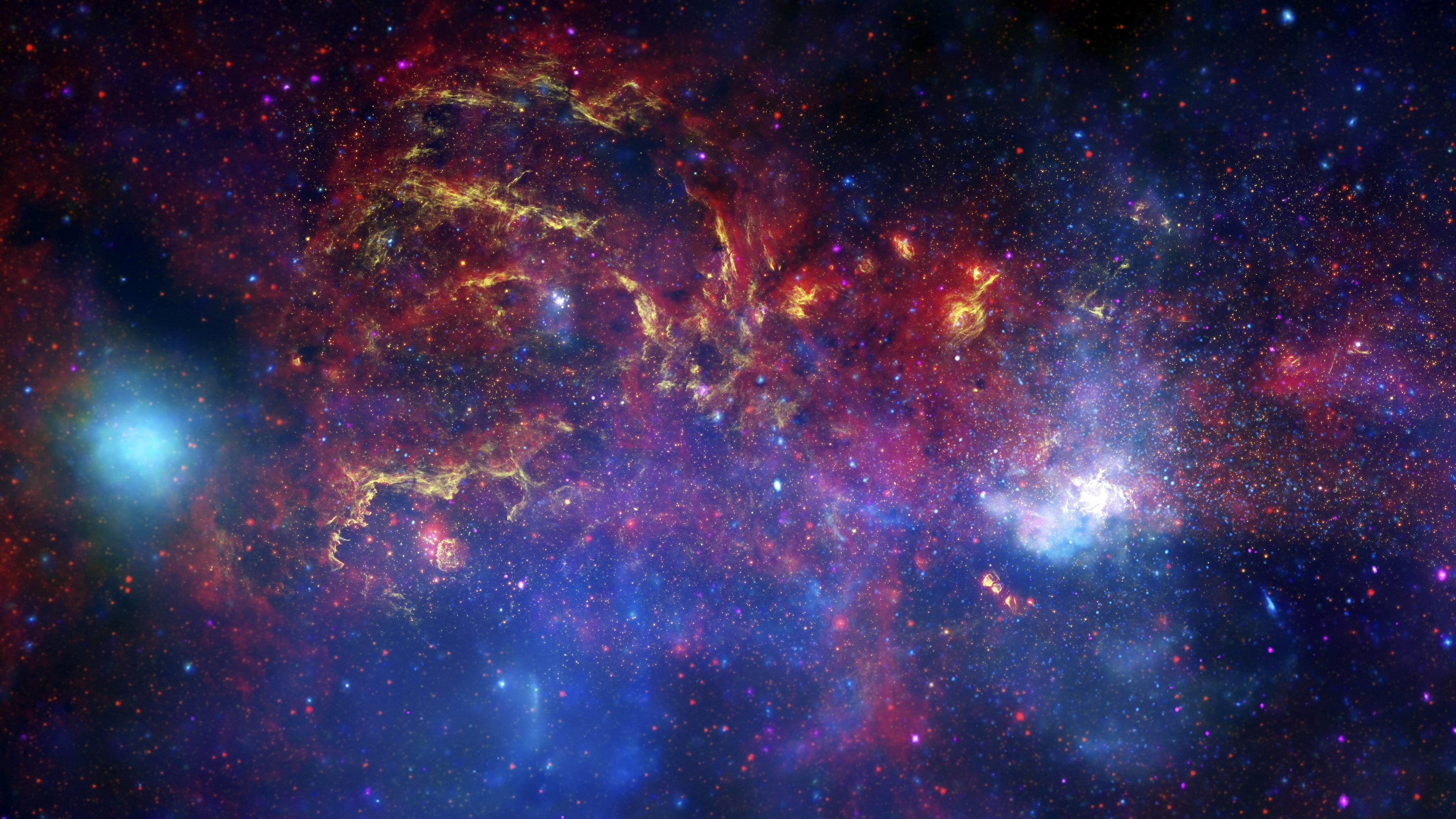 hd 4k  space galaxy, astronomy, star - space, night, sky, illuminated
