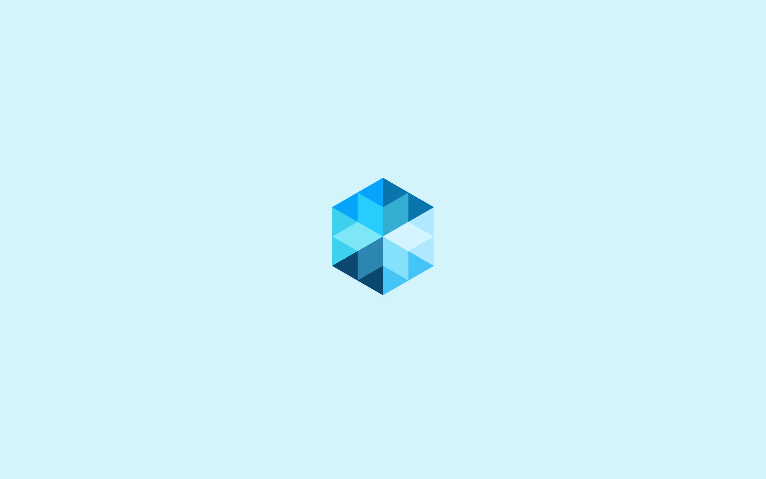 minimalism, blue, digital art, triangle, diamonds, hexagon