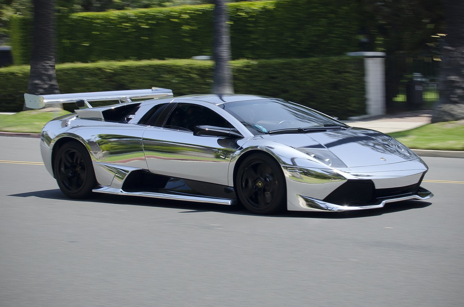 chrome, lamborghini, murcielago, vinyl, wrap