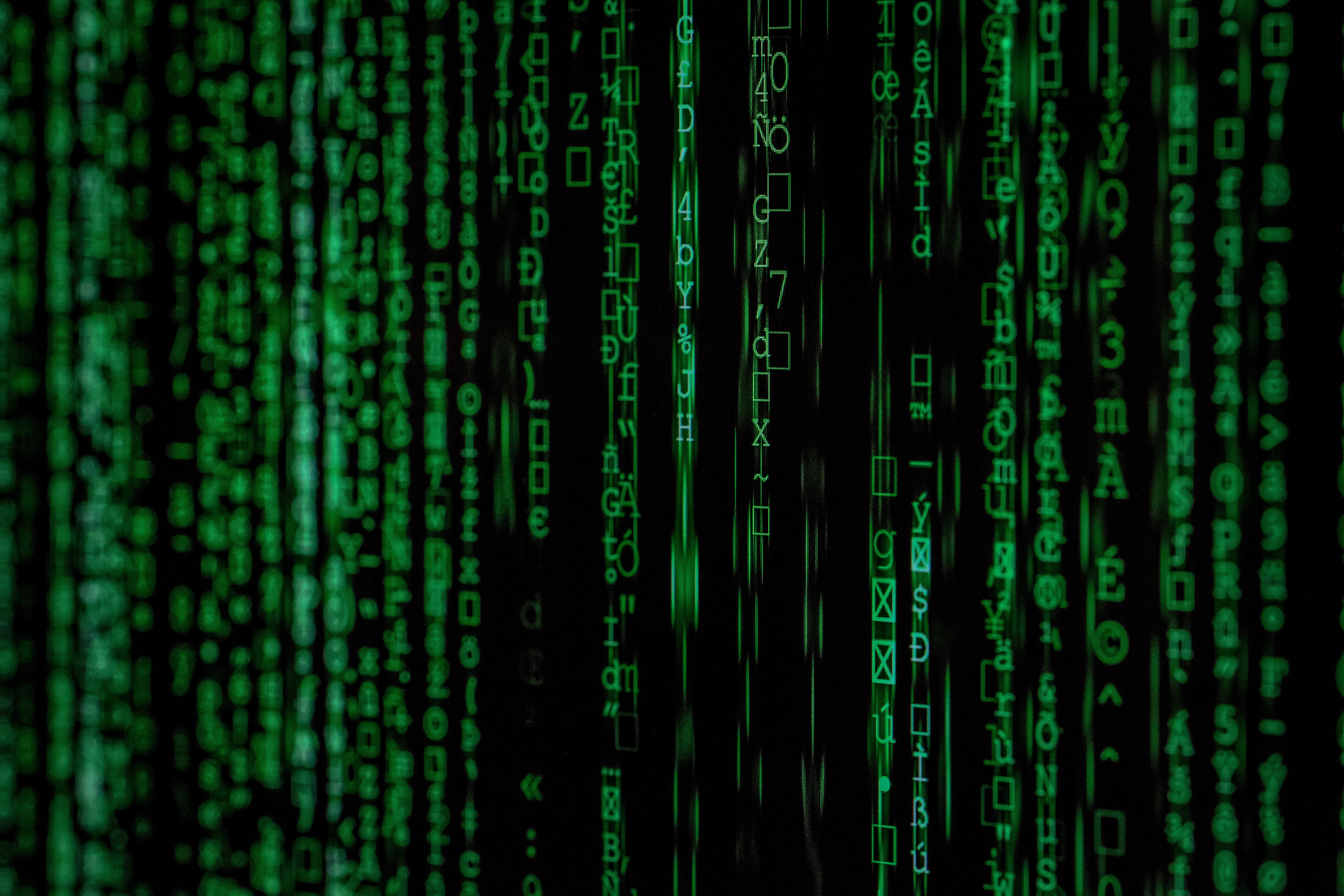 binary codes, byte, digits, green, technology, coding, computer
