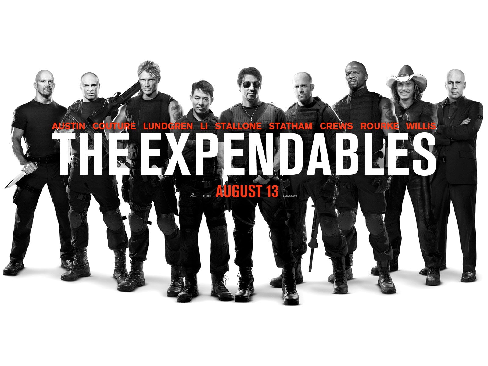 The Expendables poster, Barney Ross, Bruce Willis, Church (The Expendables)