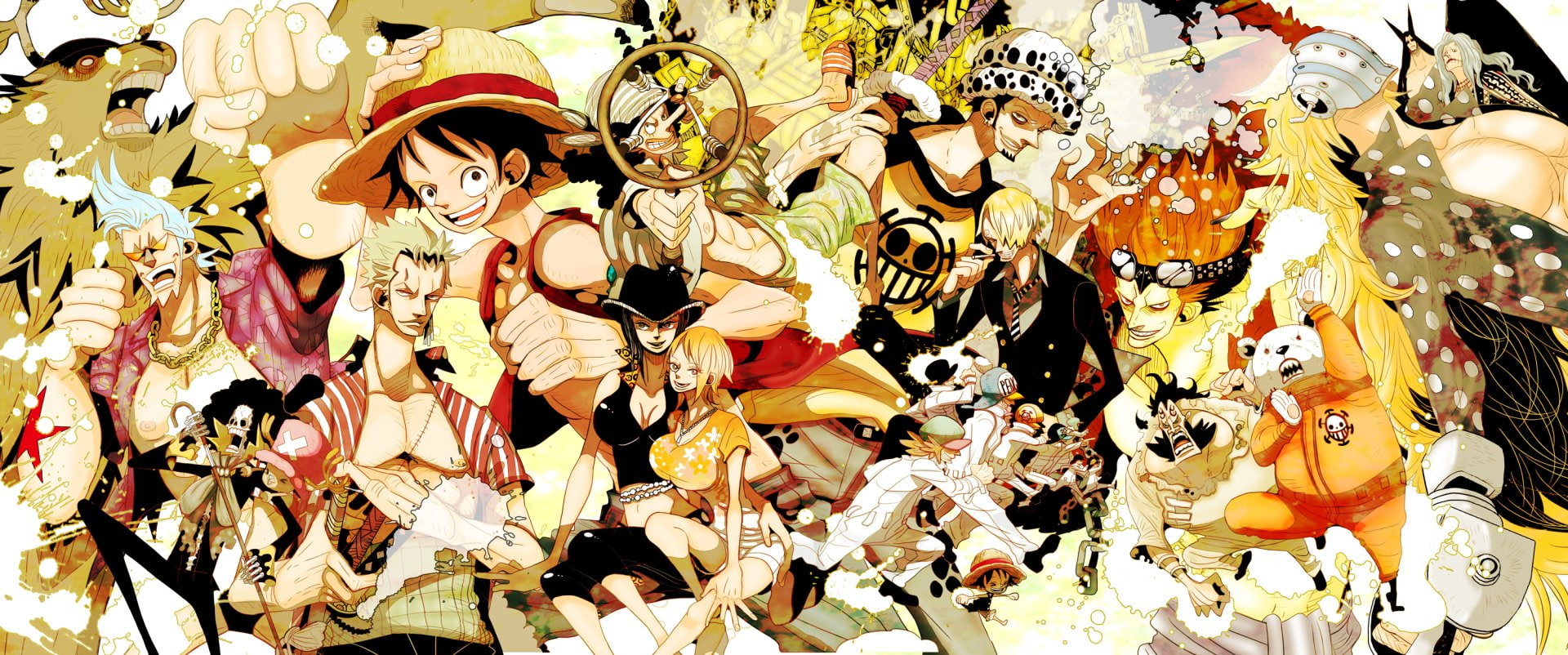 Anime, One Piece, Bepo (One Piece), Boy, Brook (One Piece)