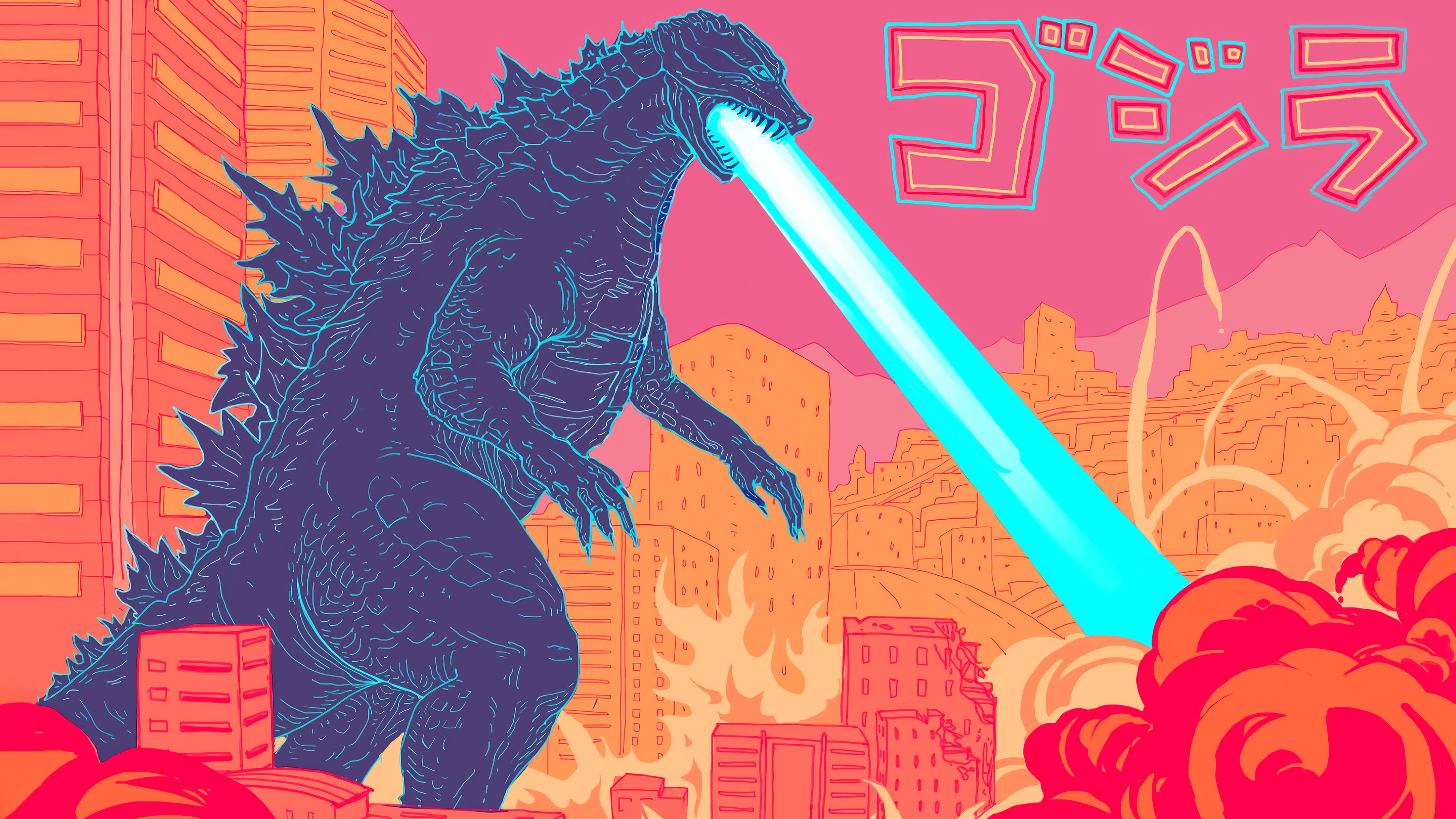 Godzilla, digital art, fan art, Japan, Shin Godzilla, Godzilla Vs Kong