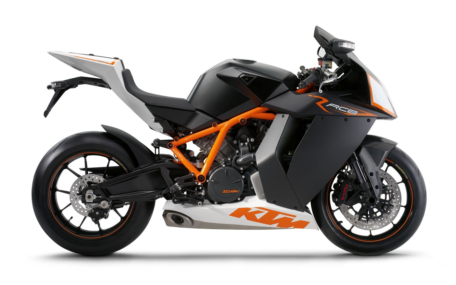 ktm rc8-Bike Motorcycle HD Wallpaper, black and orange KTM sports bike