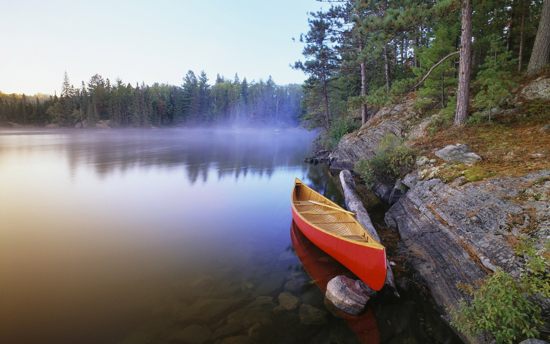 Canoe on Pinetree Lake, Canada