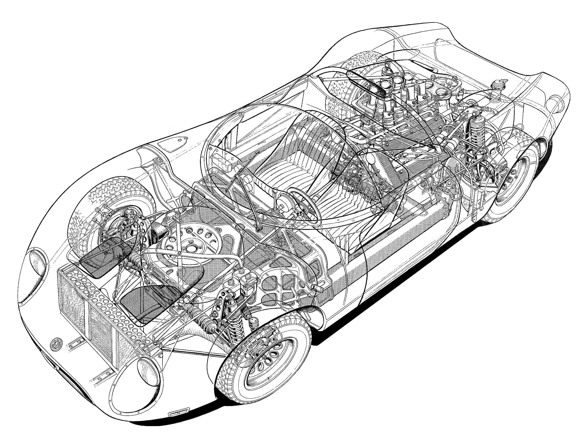 1967, alfa, classic, cutaway, engine, fleron, interior, race