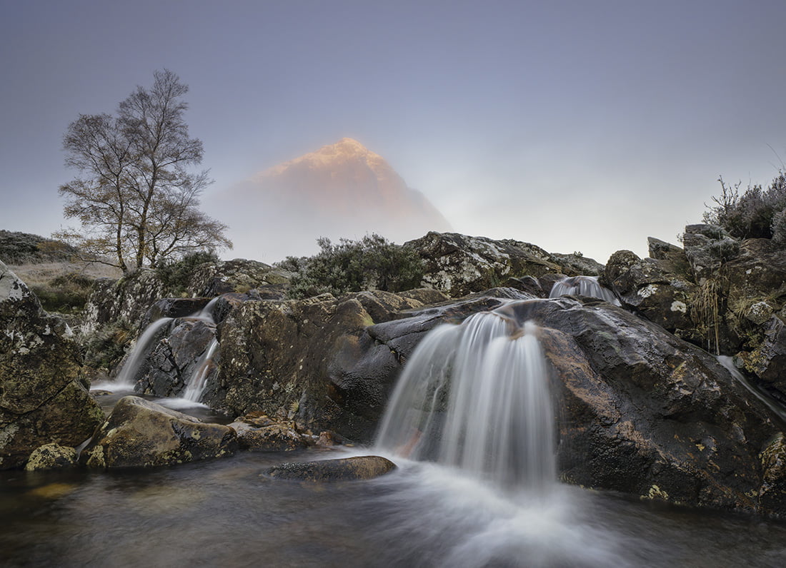 timelapse photography of waterfall at daytime, Zen, Buachaille Etive Mor