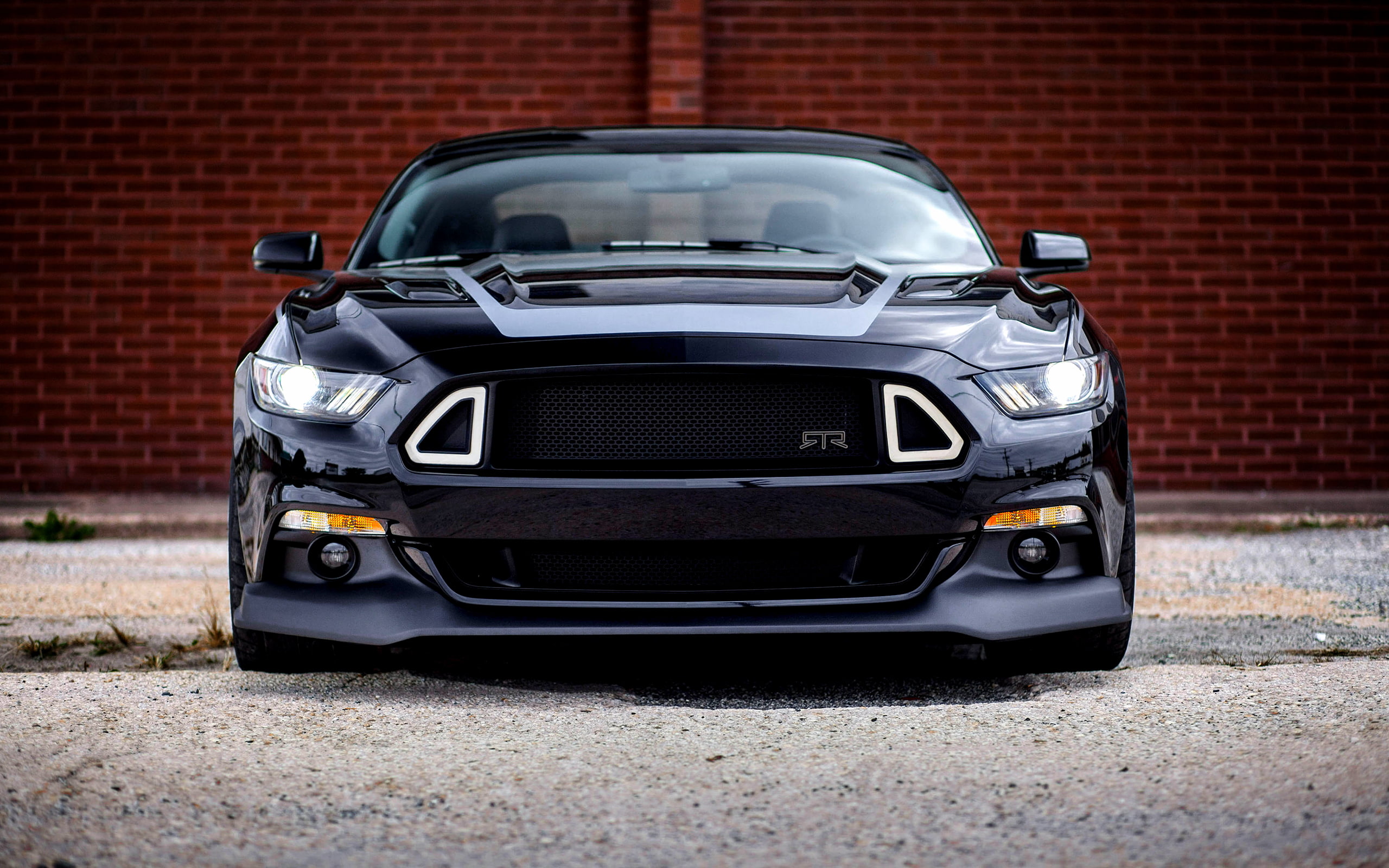 black car, Mustang, Ford, RTR, 2015, Spec 2, land Vehicle, sports Car