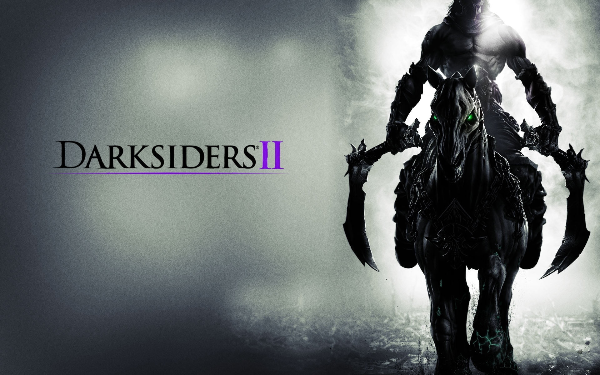Darksiders 2 digital wallpaper, death, horse, the game, braid