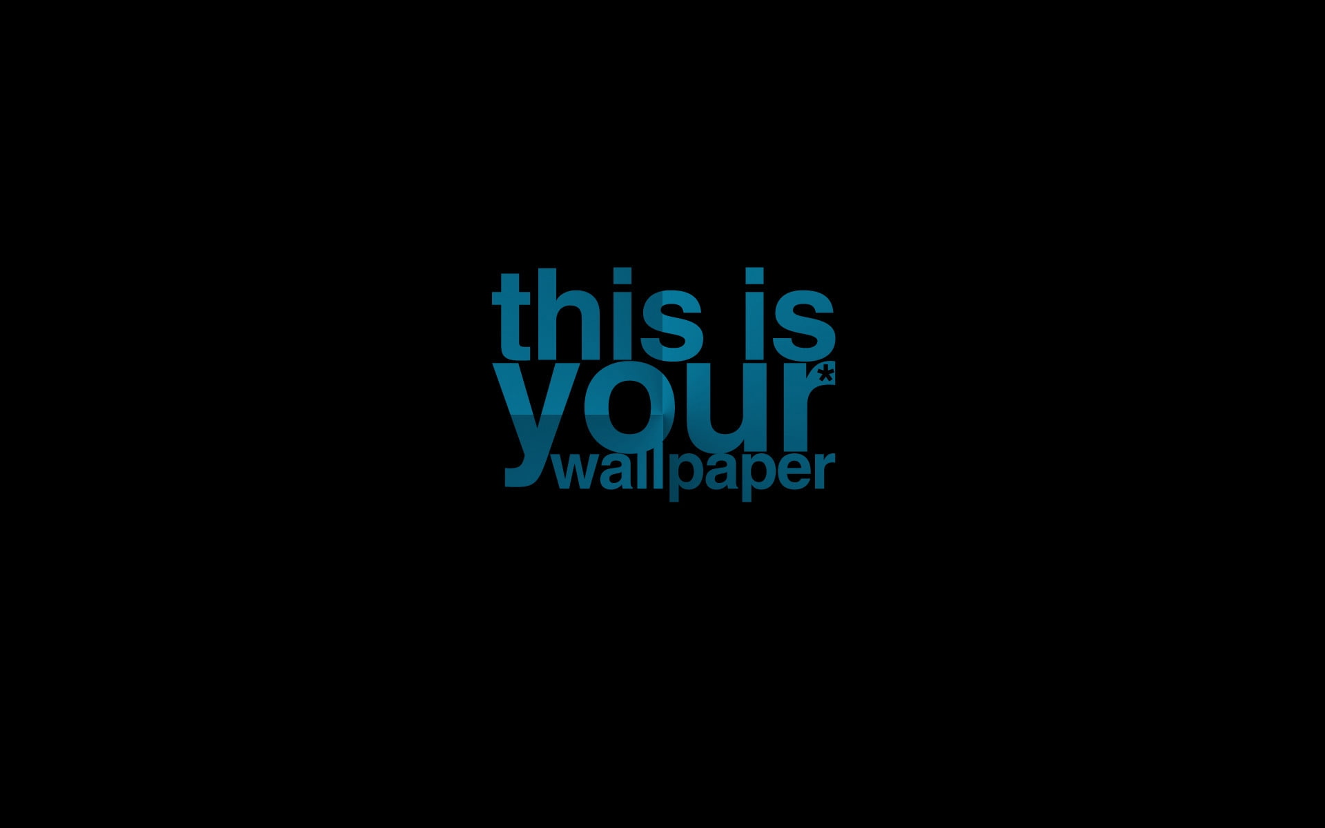 Empty Desktop, quote, blue, black, nothing