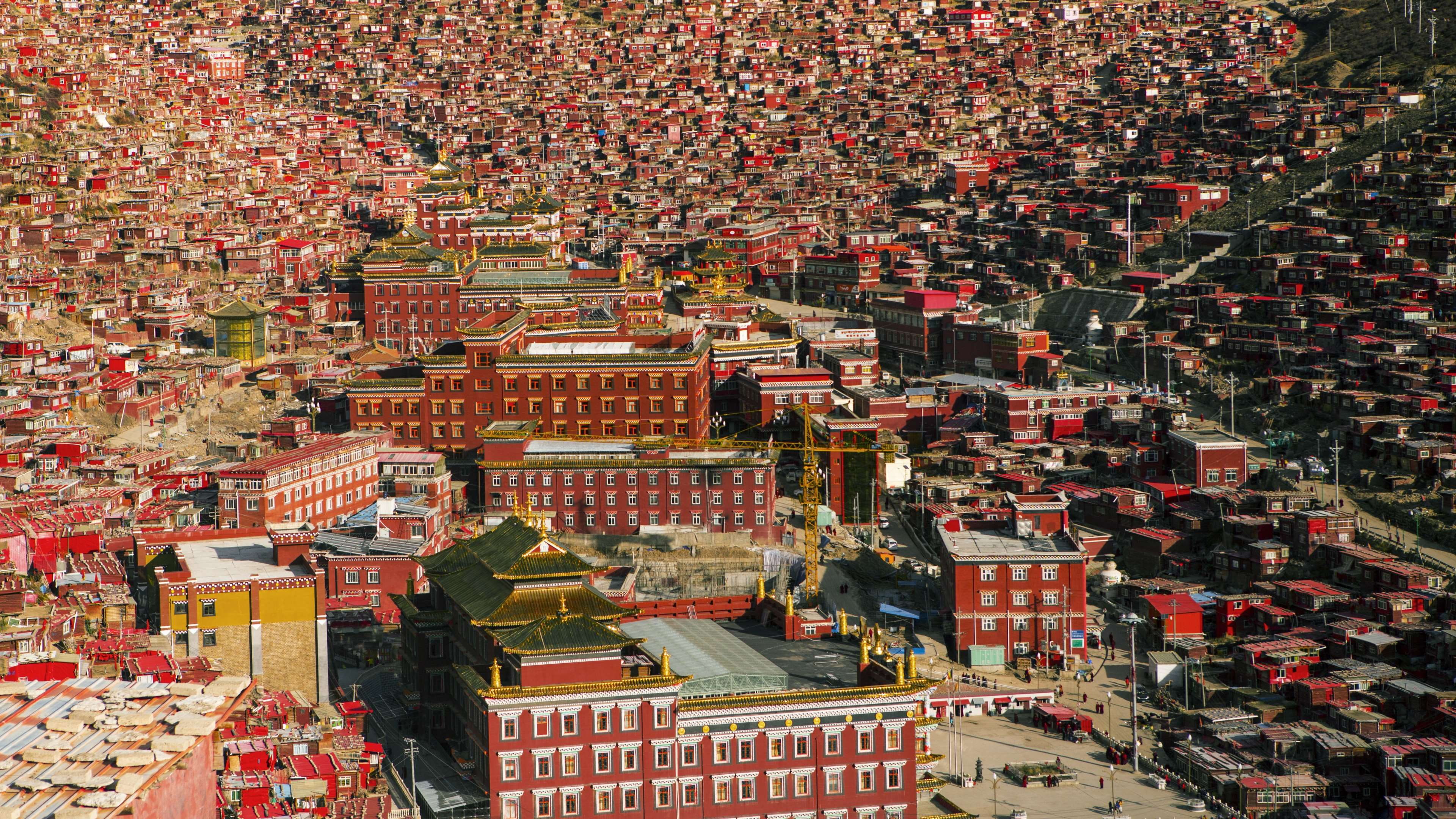 red house, seda, tibet, building exterior, architecture, built structure