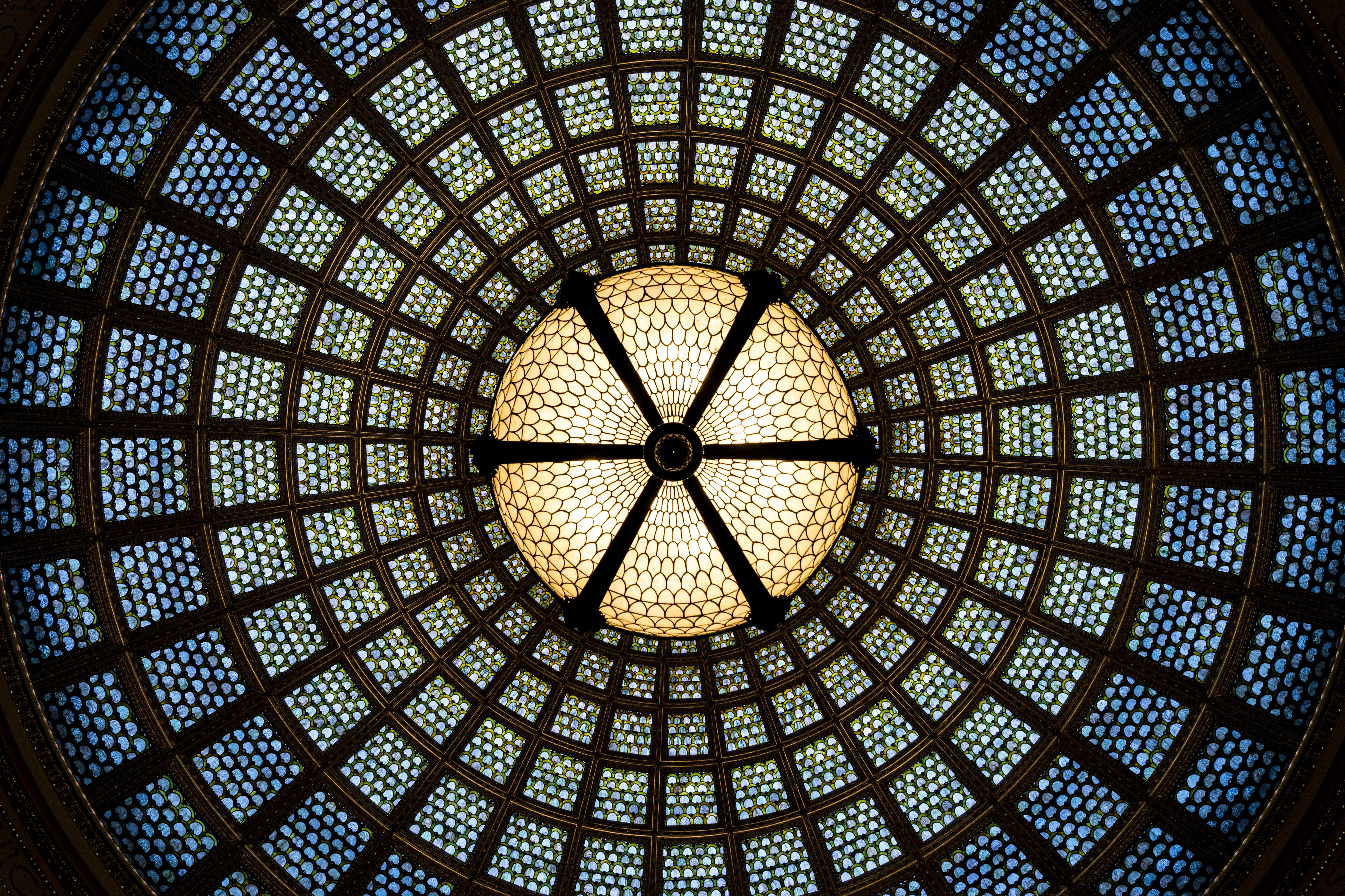 Chicago Cultural Center, Glass, Interior, 5K, Dome
