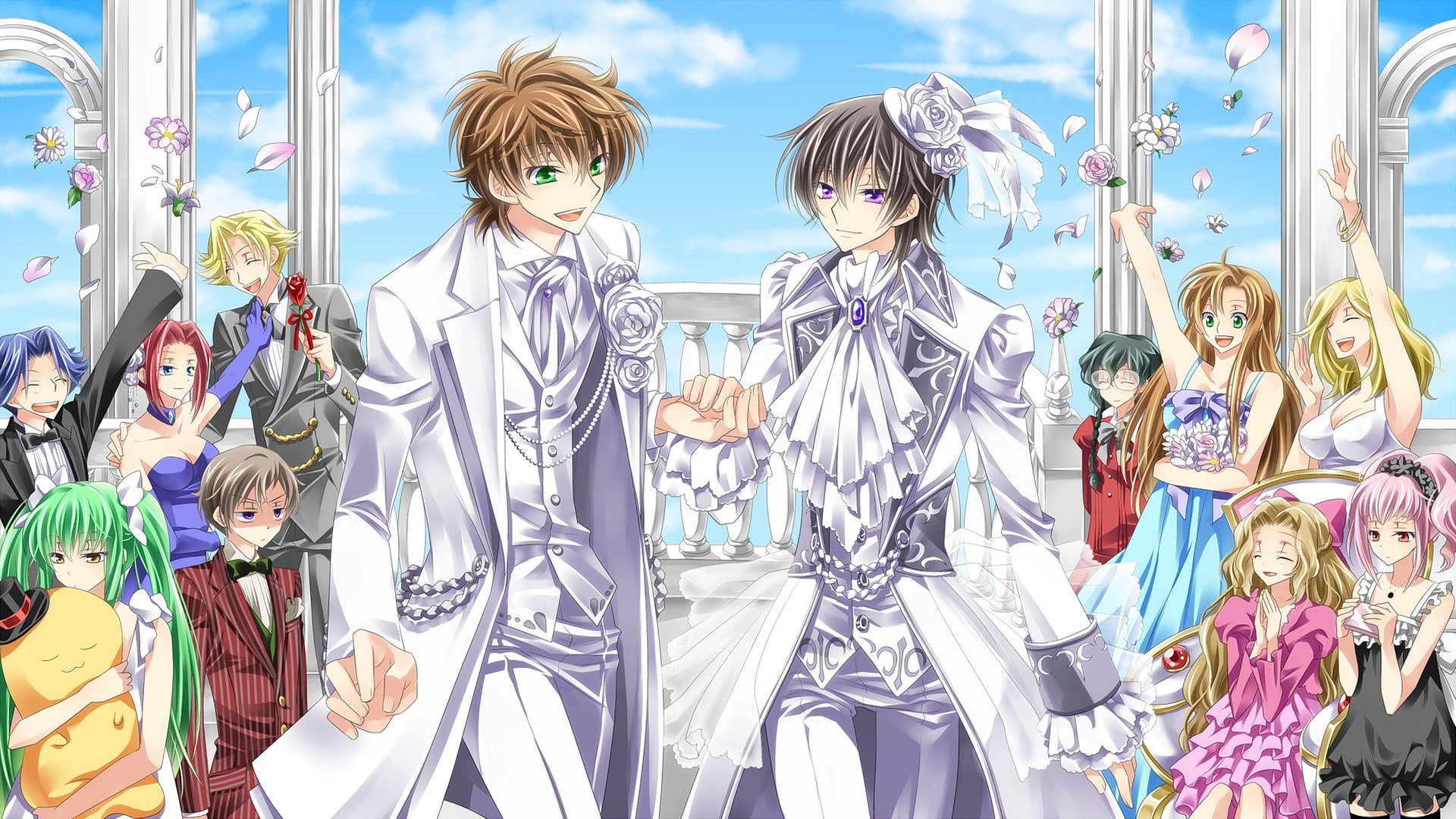 code geass, representation, human representation, group of people