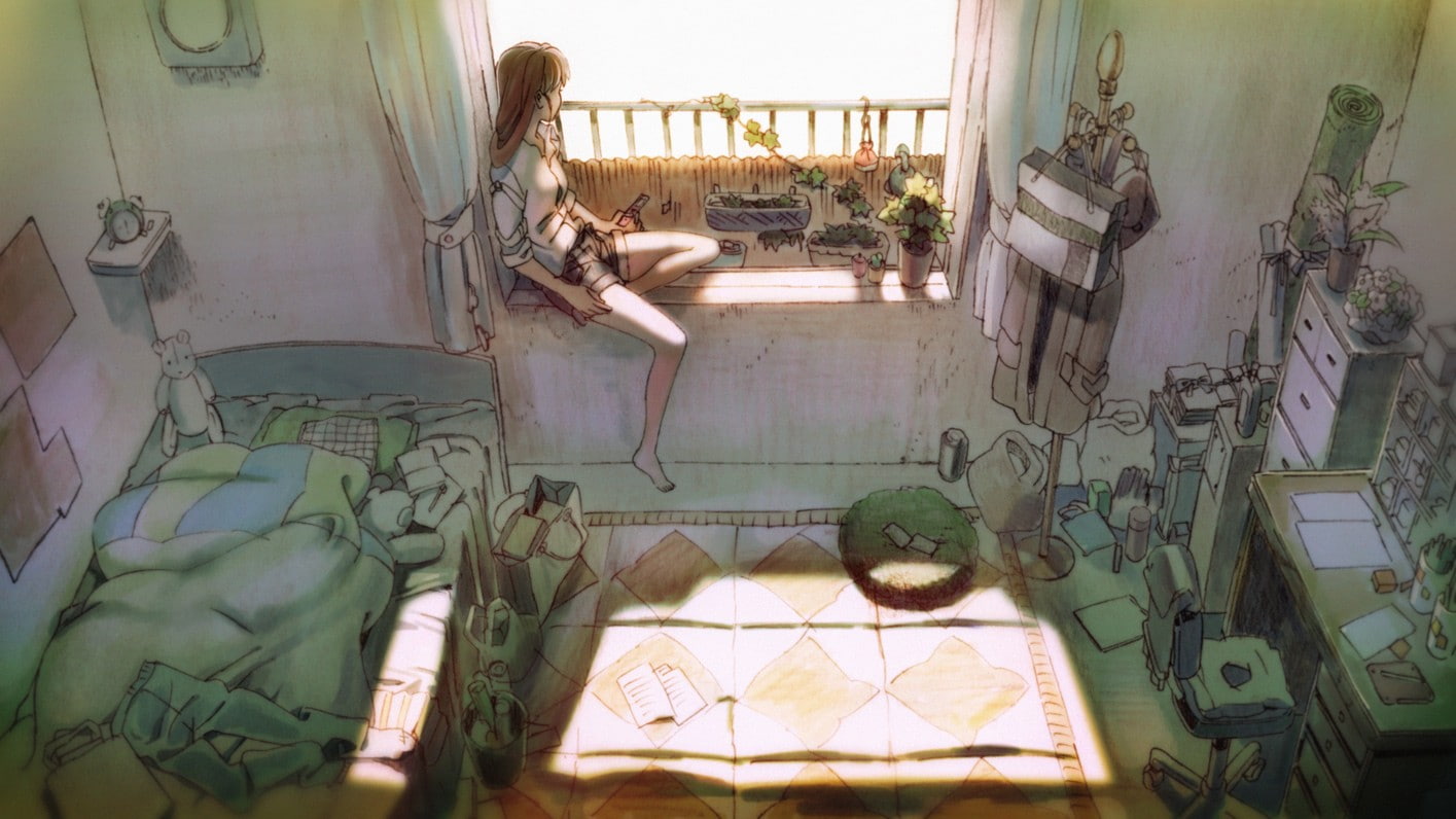 Anime Girls, Bedroom, Windowsill