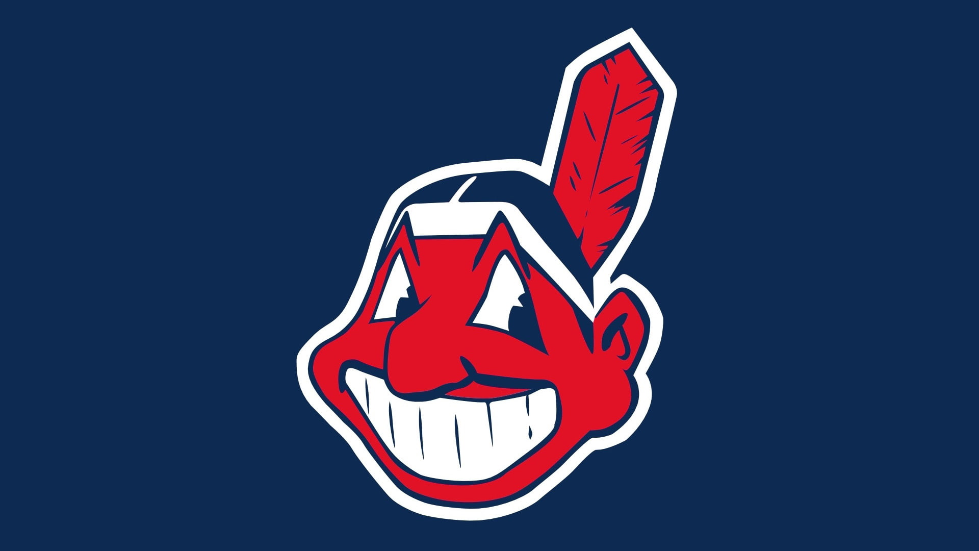 Cleveland Indians Logo Blue Baseball HD, red and black logo, sports