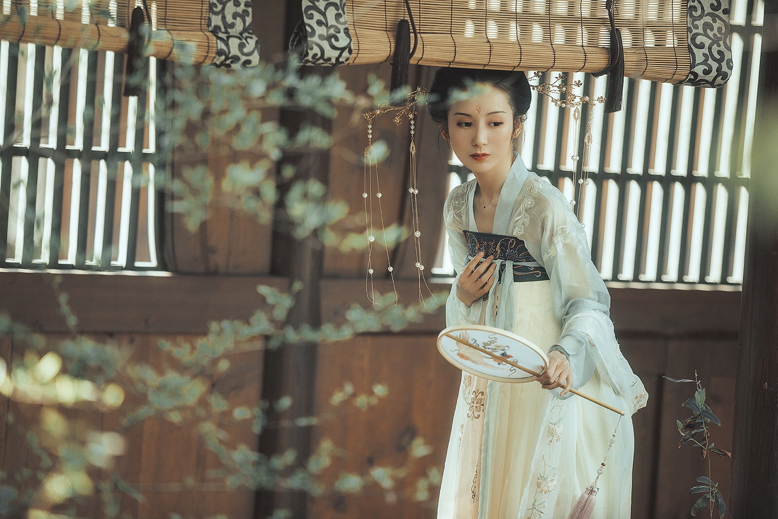 Chinese dress, hanfu, women, young women, one person, beauty