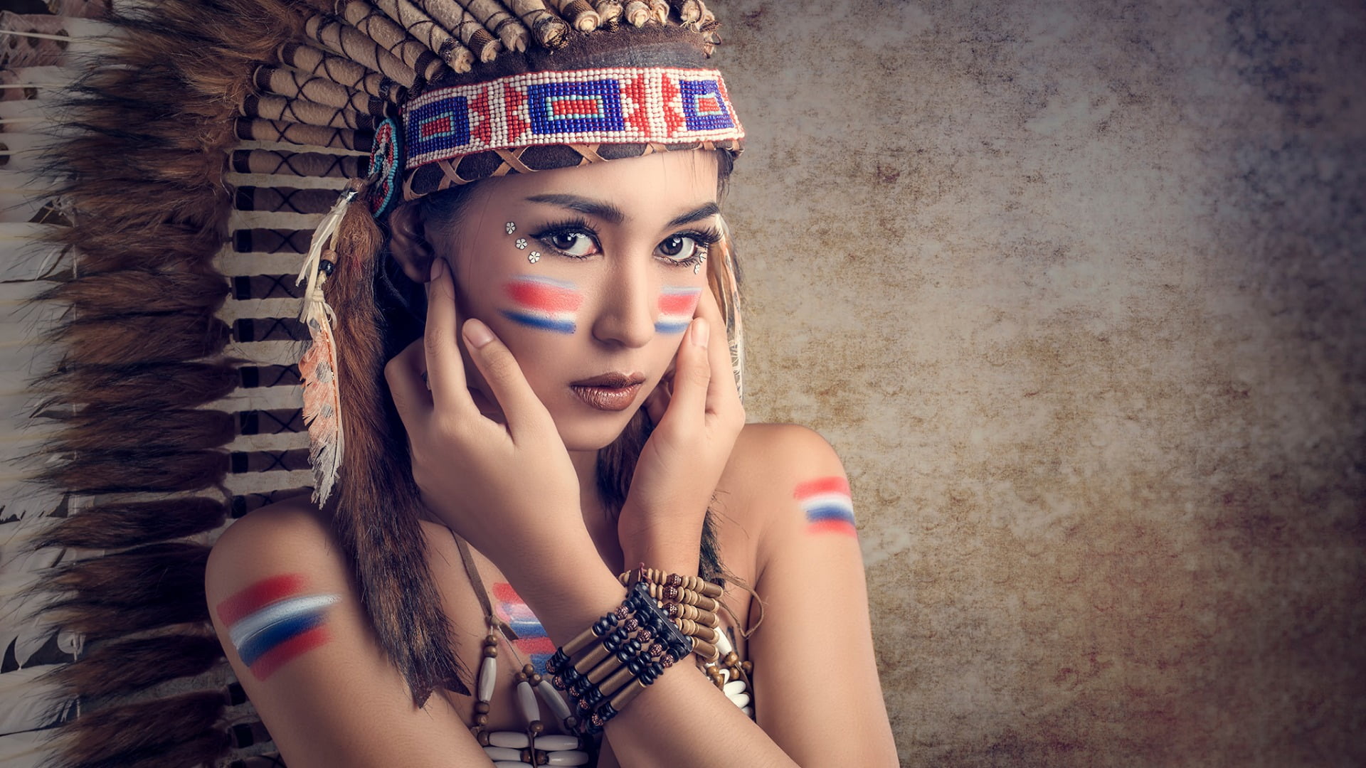 women, model, photography, people, Asian, Native American clothing