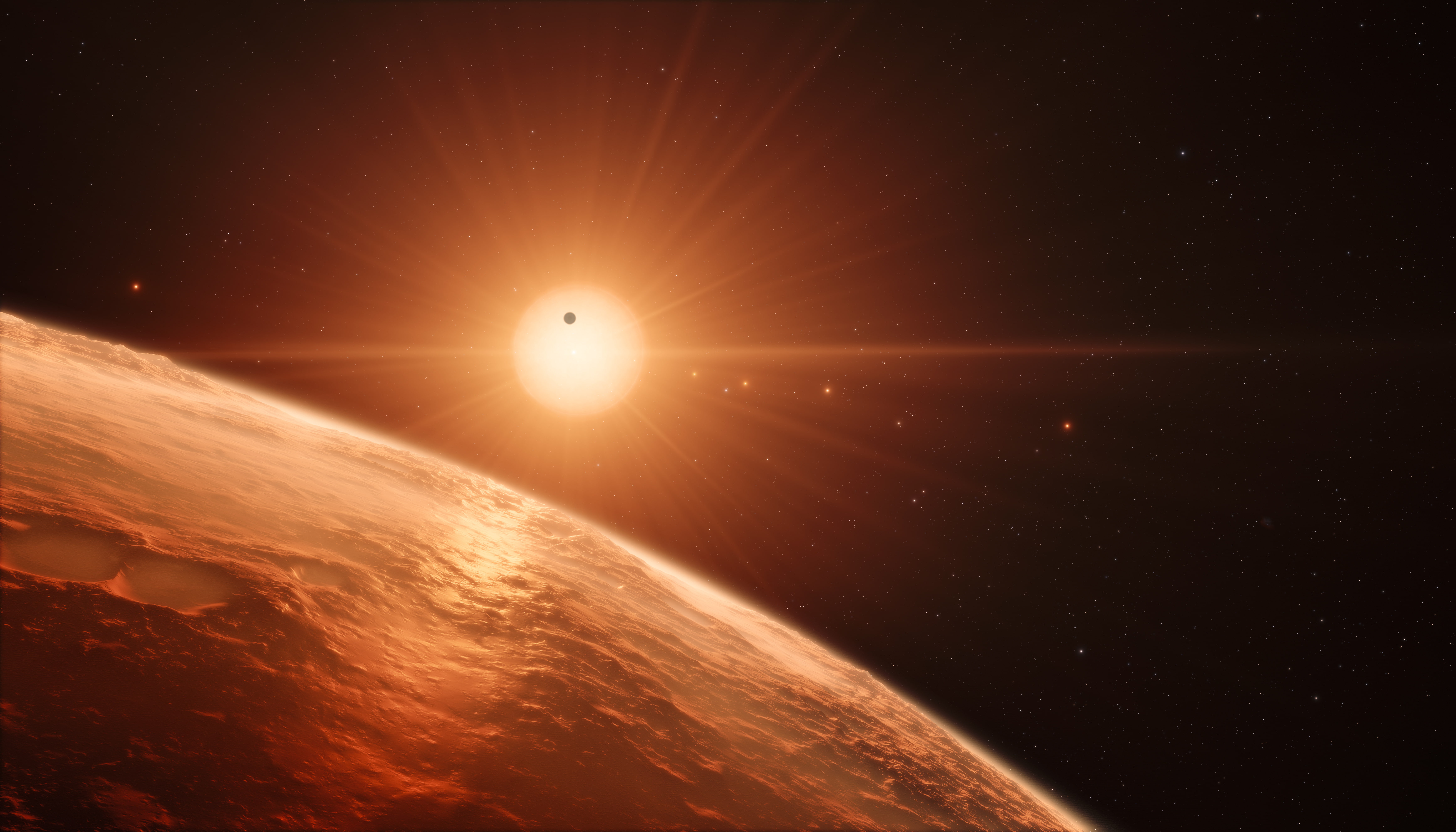 sun's ray on Earth, TRAPPIST-1, Planet, Dwarf star, HD, 4K, 8K