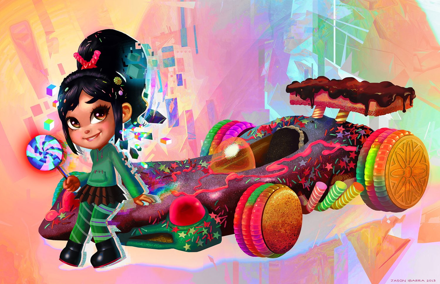 Movie, Wreck-It Ralph, Candy, Car, Kart, Lollipop, Vanellope von Schweetz