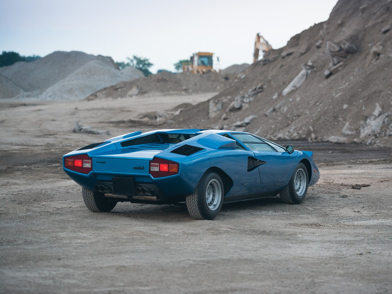 Lamborghini Countach, classic car, blue cars, mode of transportation