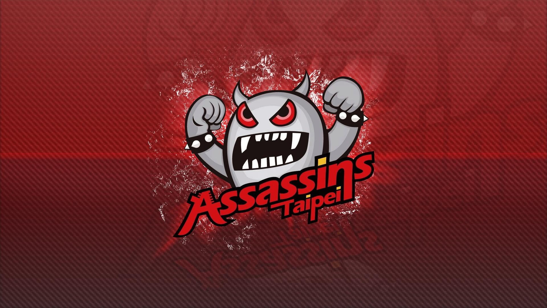 Assassins Taipei logo, red, sports