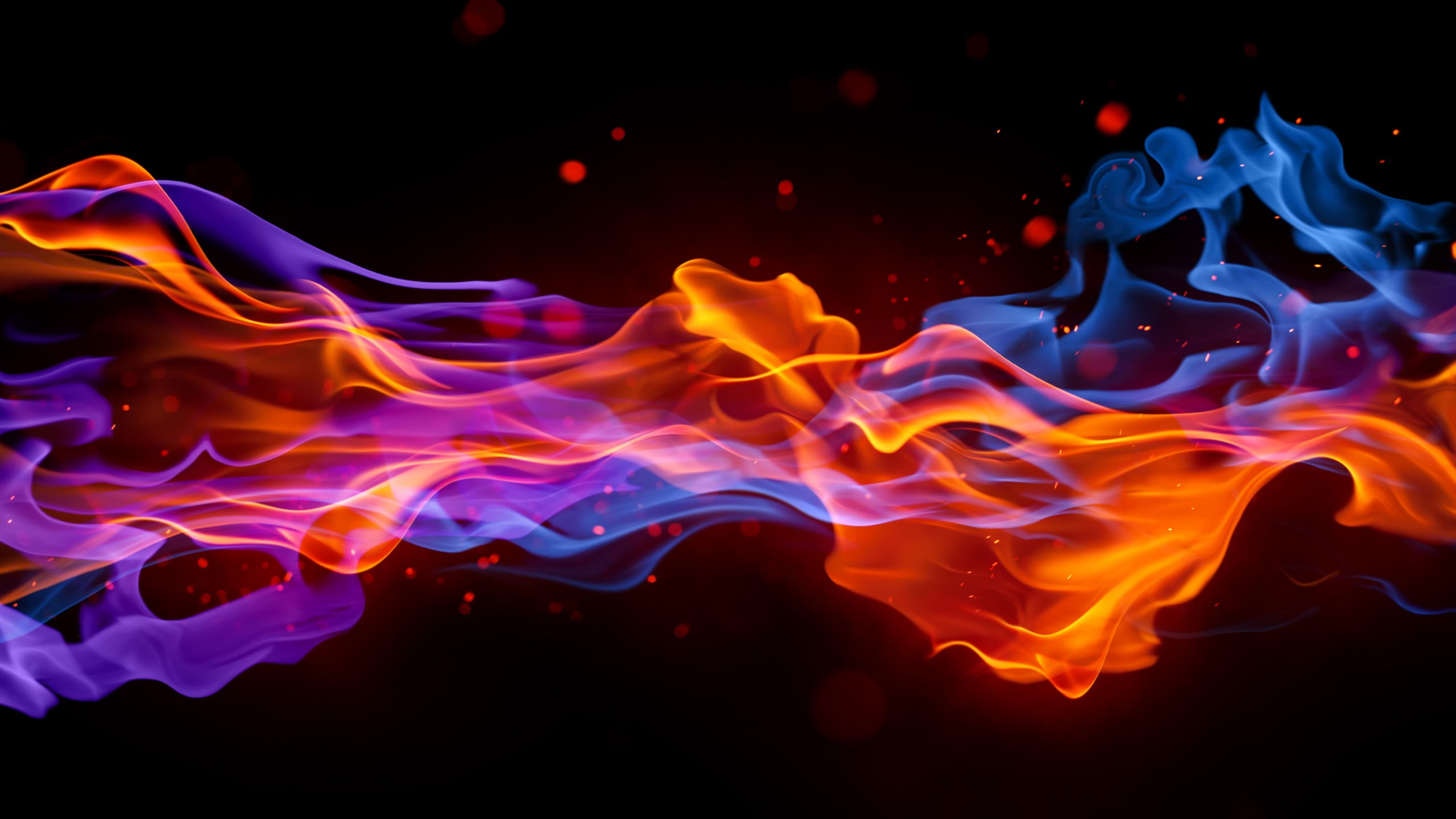 fire, 4k, 5k wallpaper, blue, red, violet, background