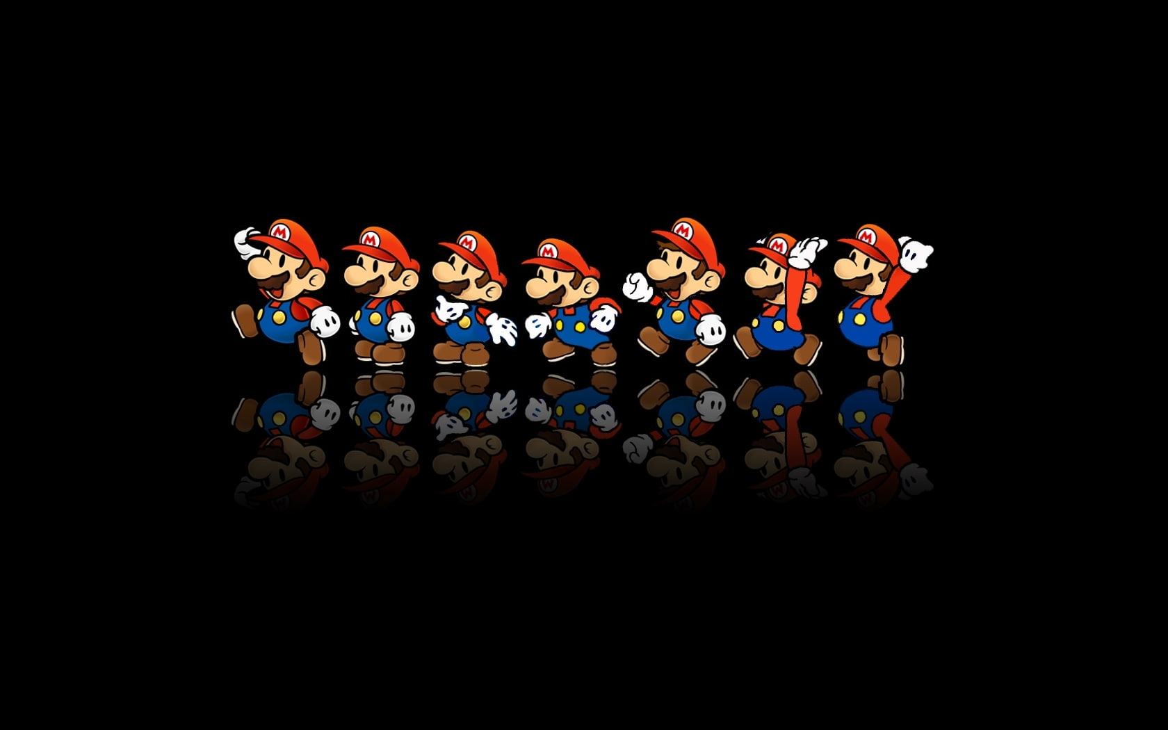 Mario, Black Background, Game Character