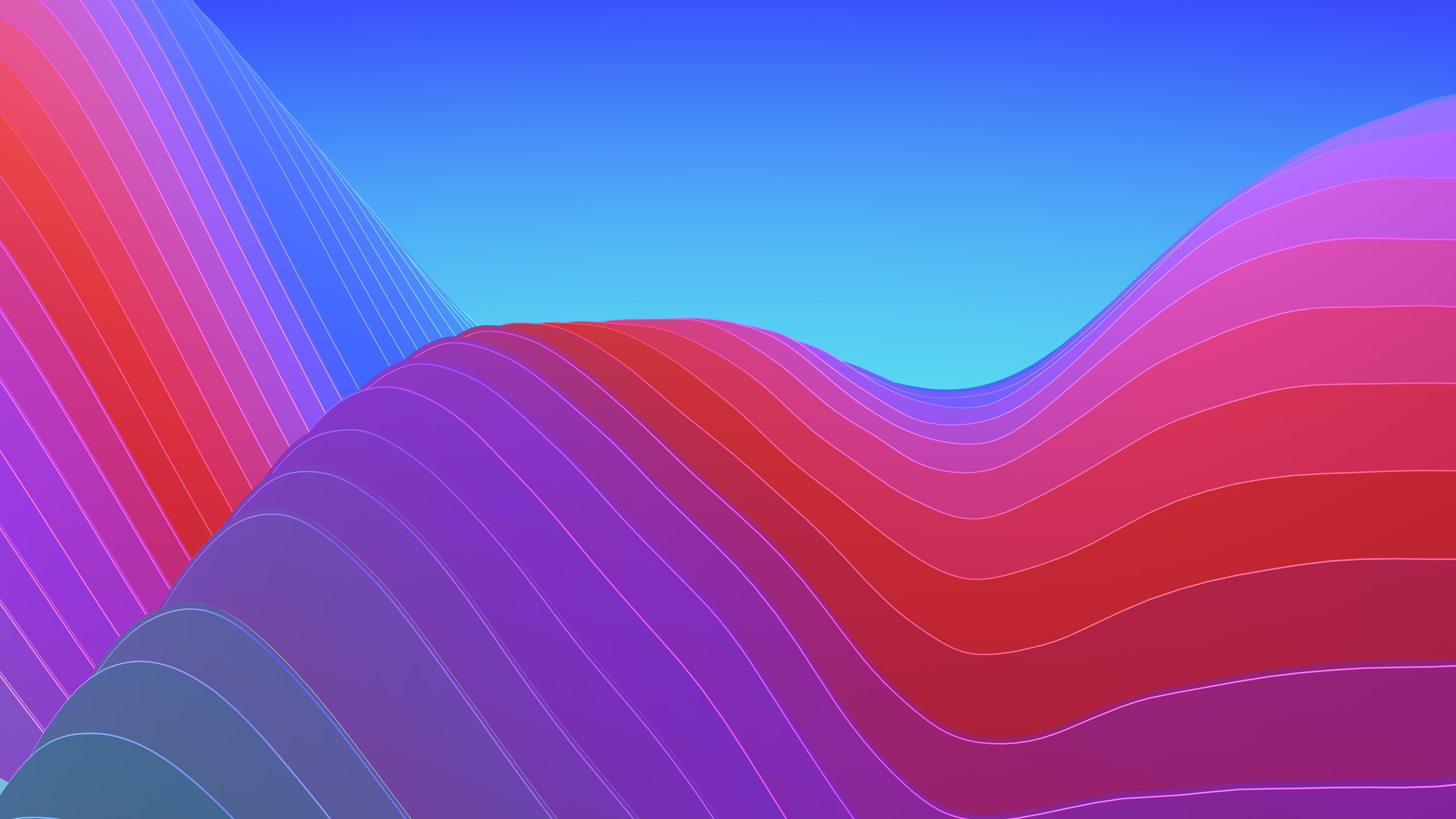 red and blue lightwave illustration, Apple, background, osx