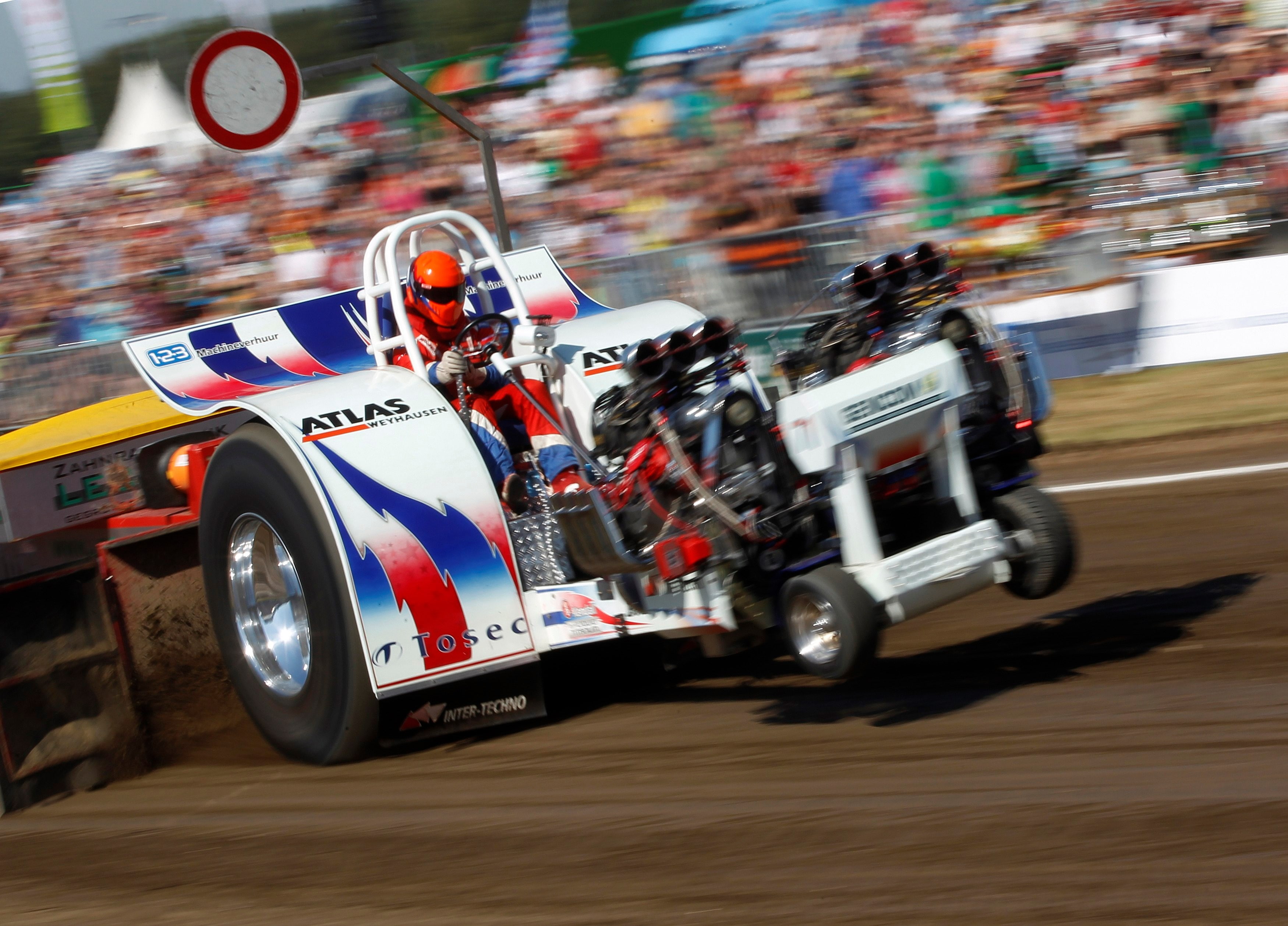 pulling tractor