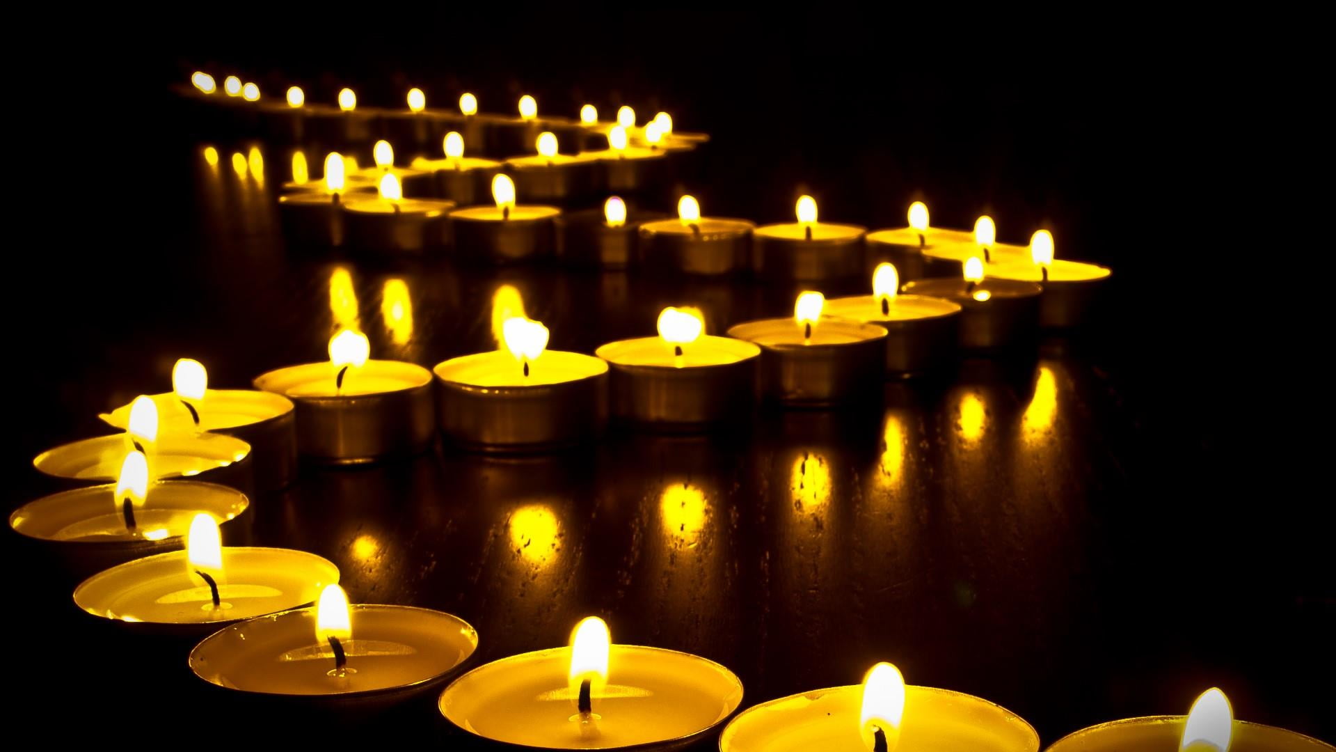candle, reflection, lighting, darkness, night, diwali, decor