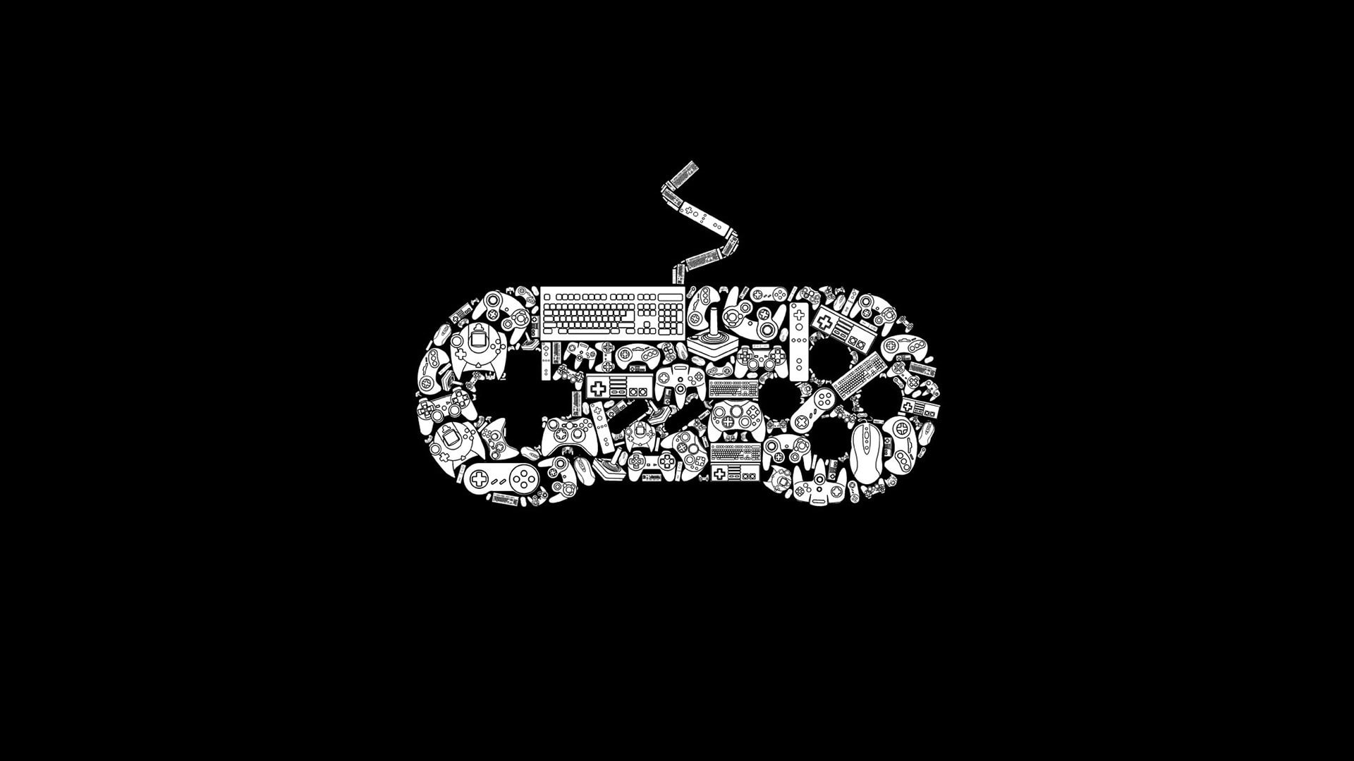 Controllers, Nintendo, Consoles, Keyboards, Computer Mice, Mixing Consoles, PlayStation, Xbox, Wii, corded game pad game controller doodle