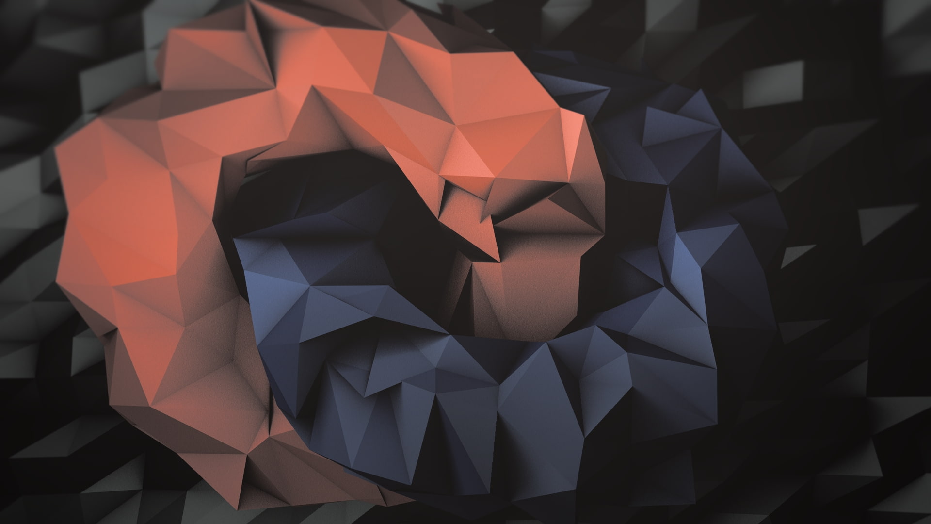 low poly, triangles, bound, Abstract