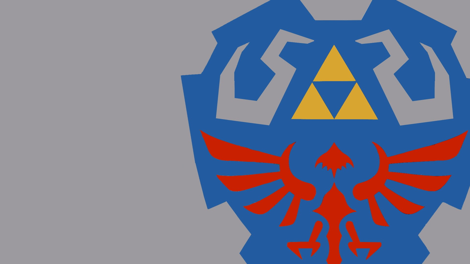 Legend of Zelda shield artwork, Triforce, Hylian Shield, video games