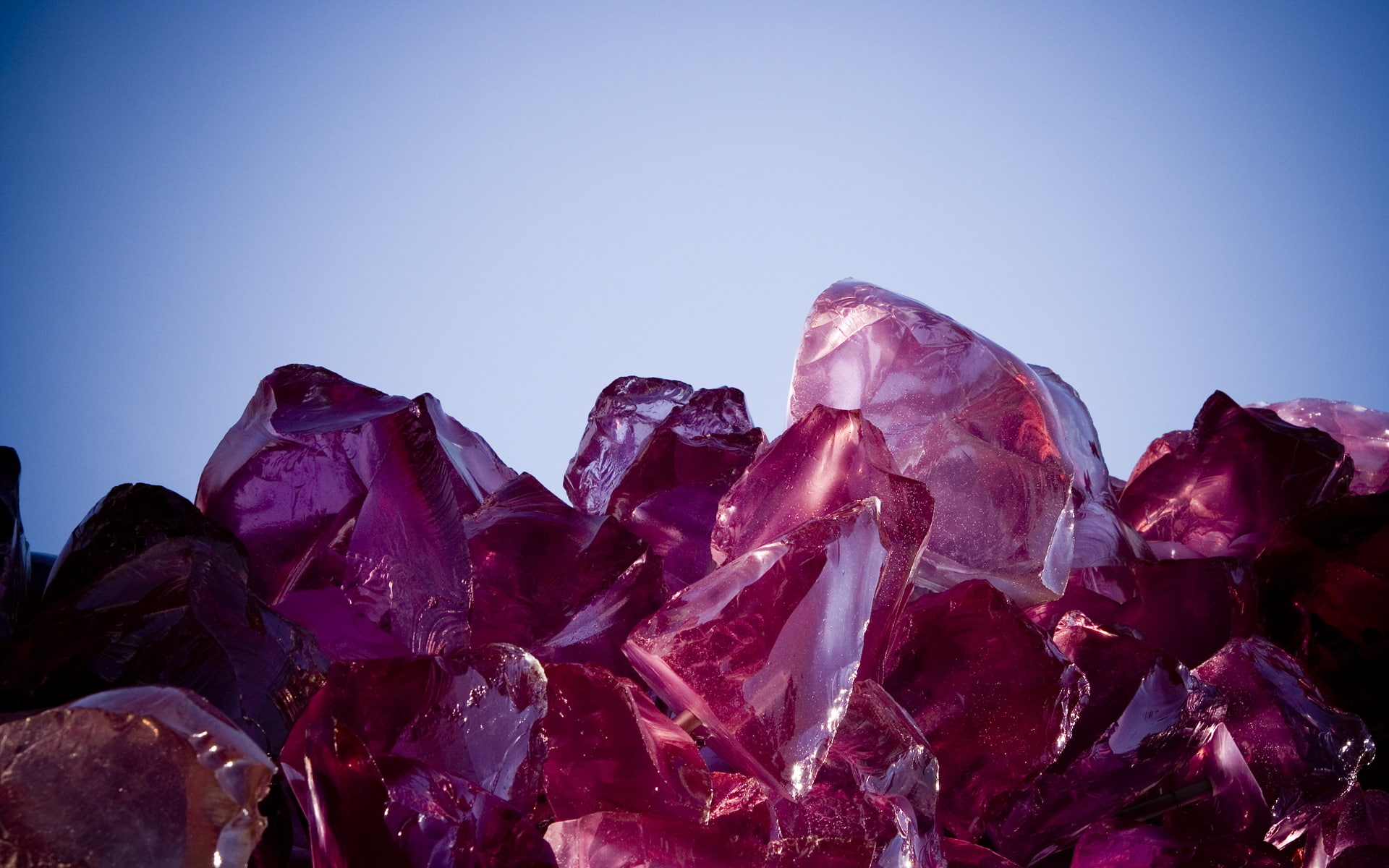 Crystal, blue, close‑up, crystals, gems, photography, pink