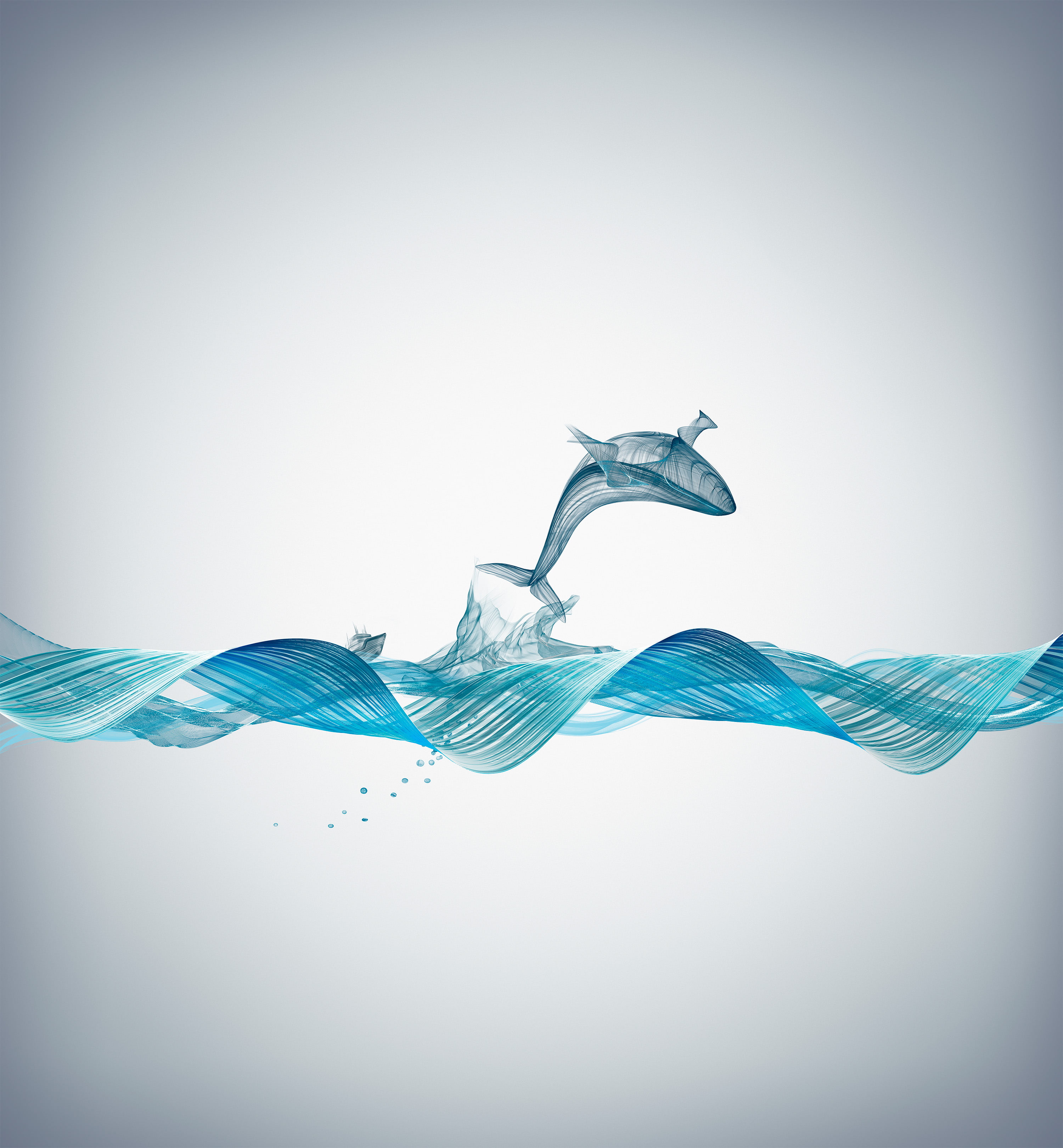 blue fish illustration, Sound waves, Fishing boat, Whale, Sea