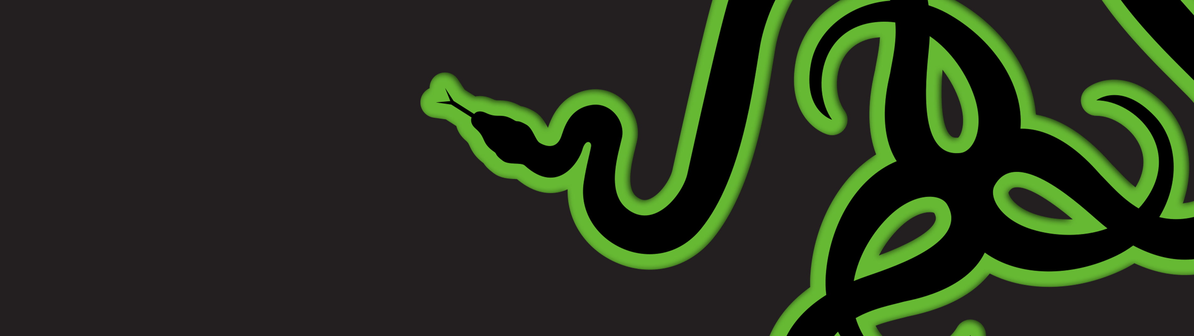 Razer logo, Razer logo, green, dark, snake, animals, digital art