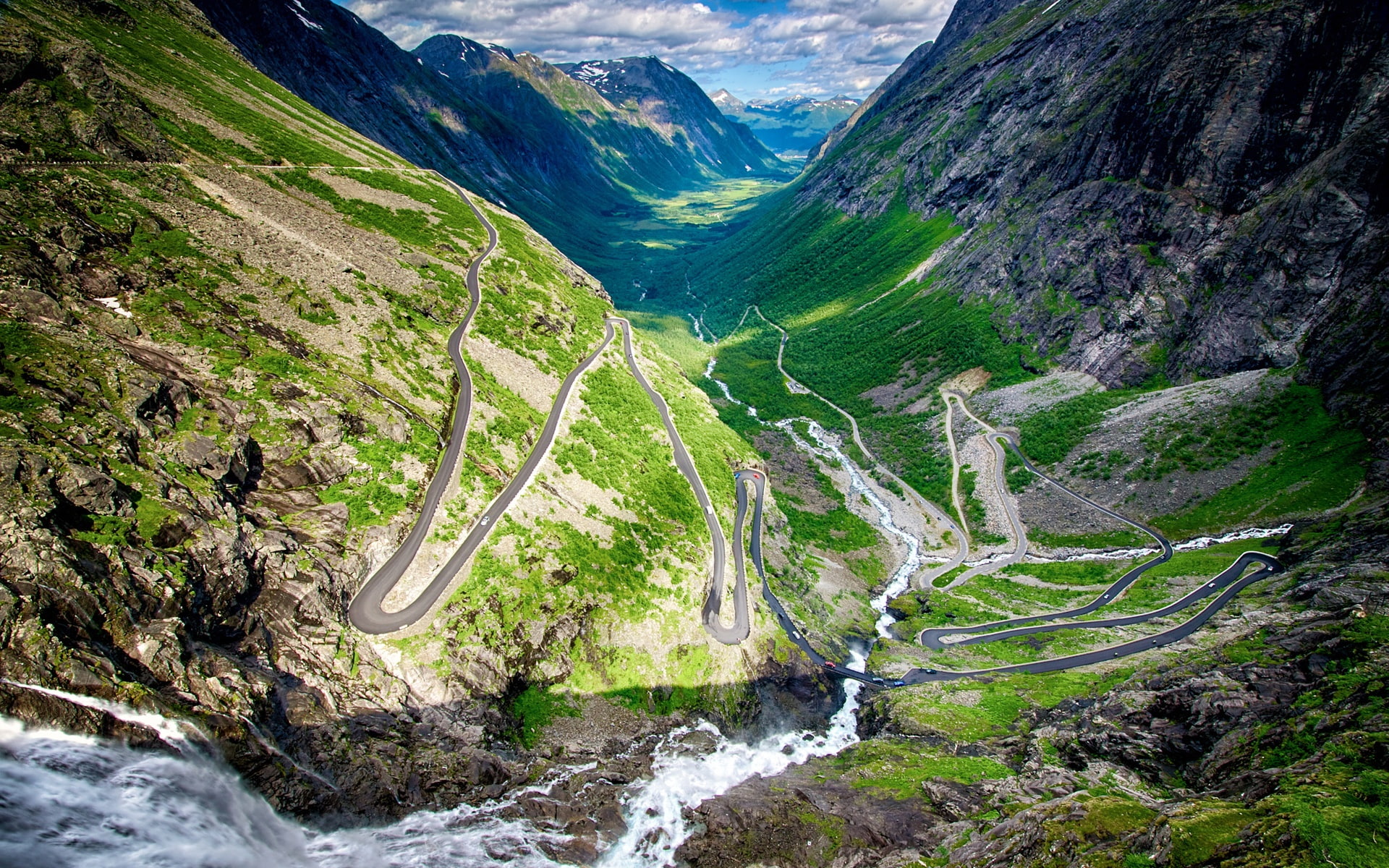 Norway, Trollstigen, winding road