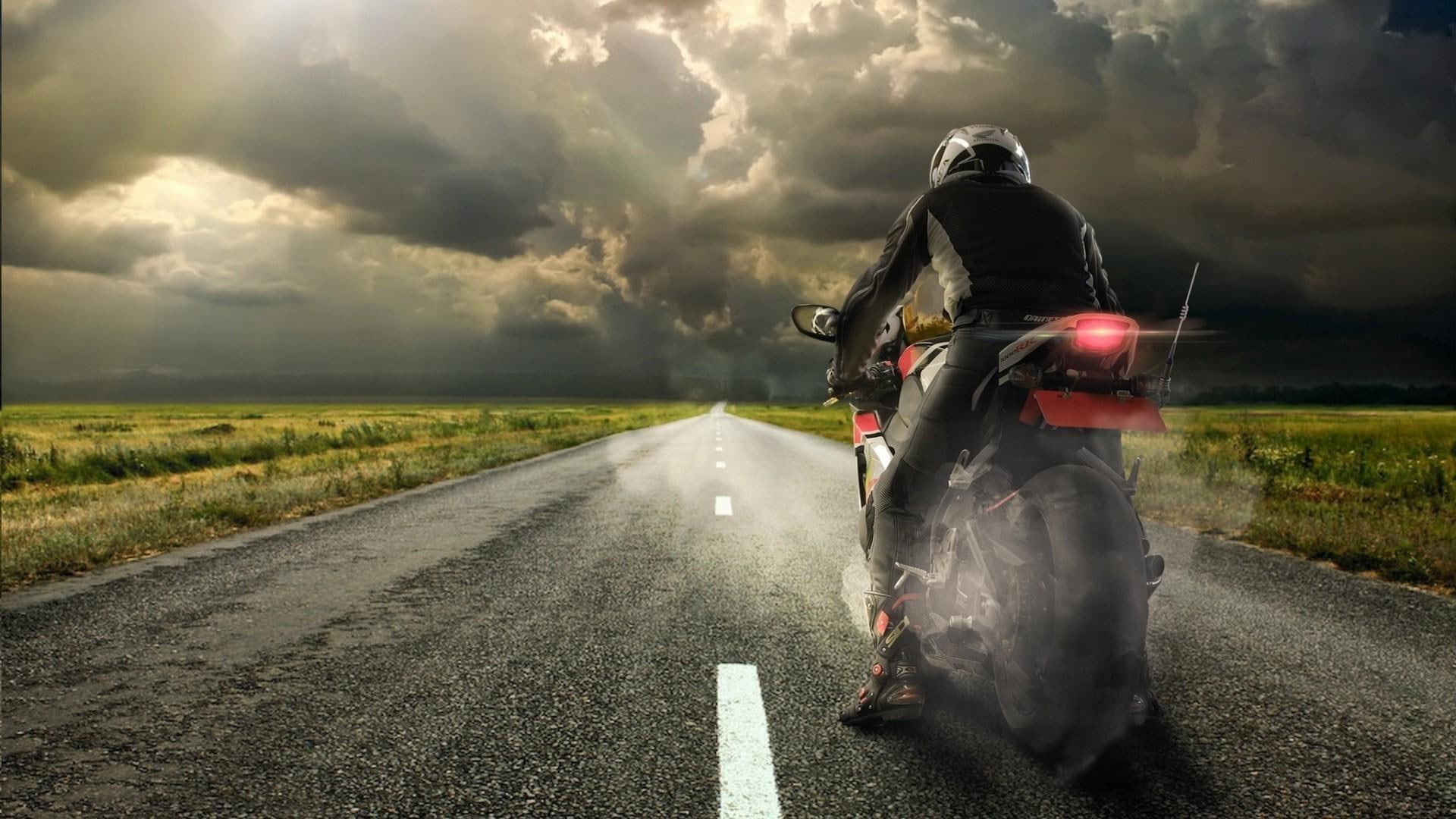 motorbike, way, road, sport