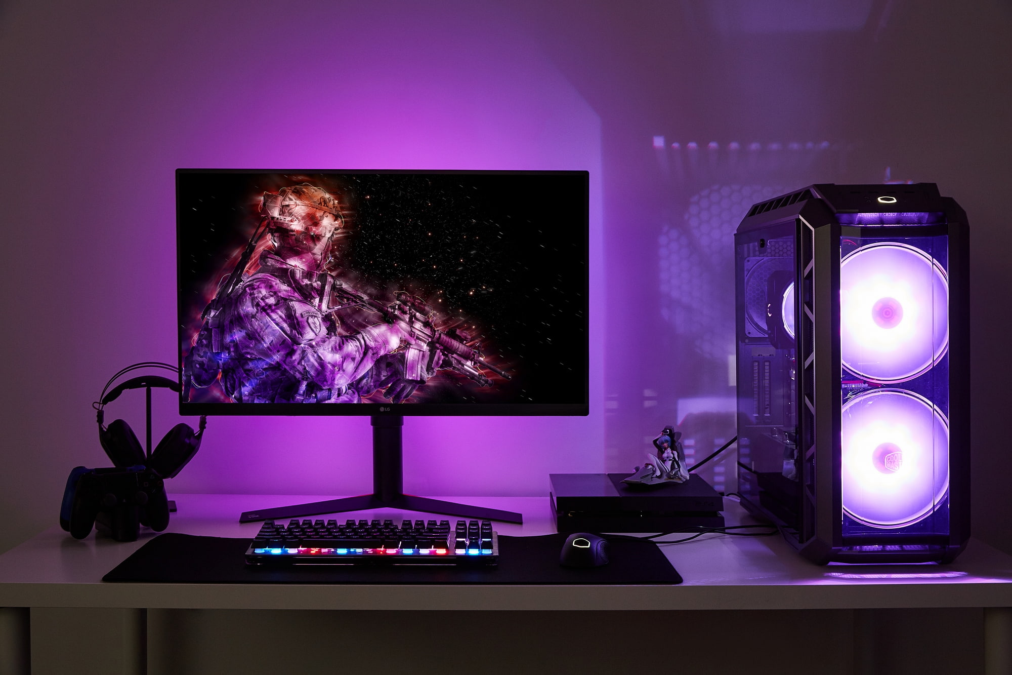 workspace, computer, technology, computer equipment, illuminated