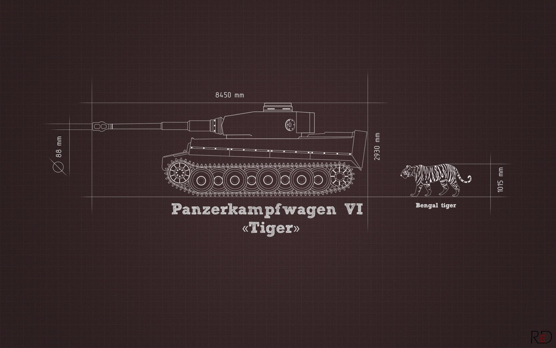 war tank chart illustration, information, minimalism, Tiger, heavy