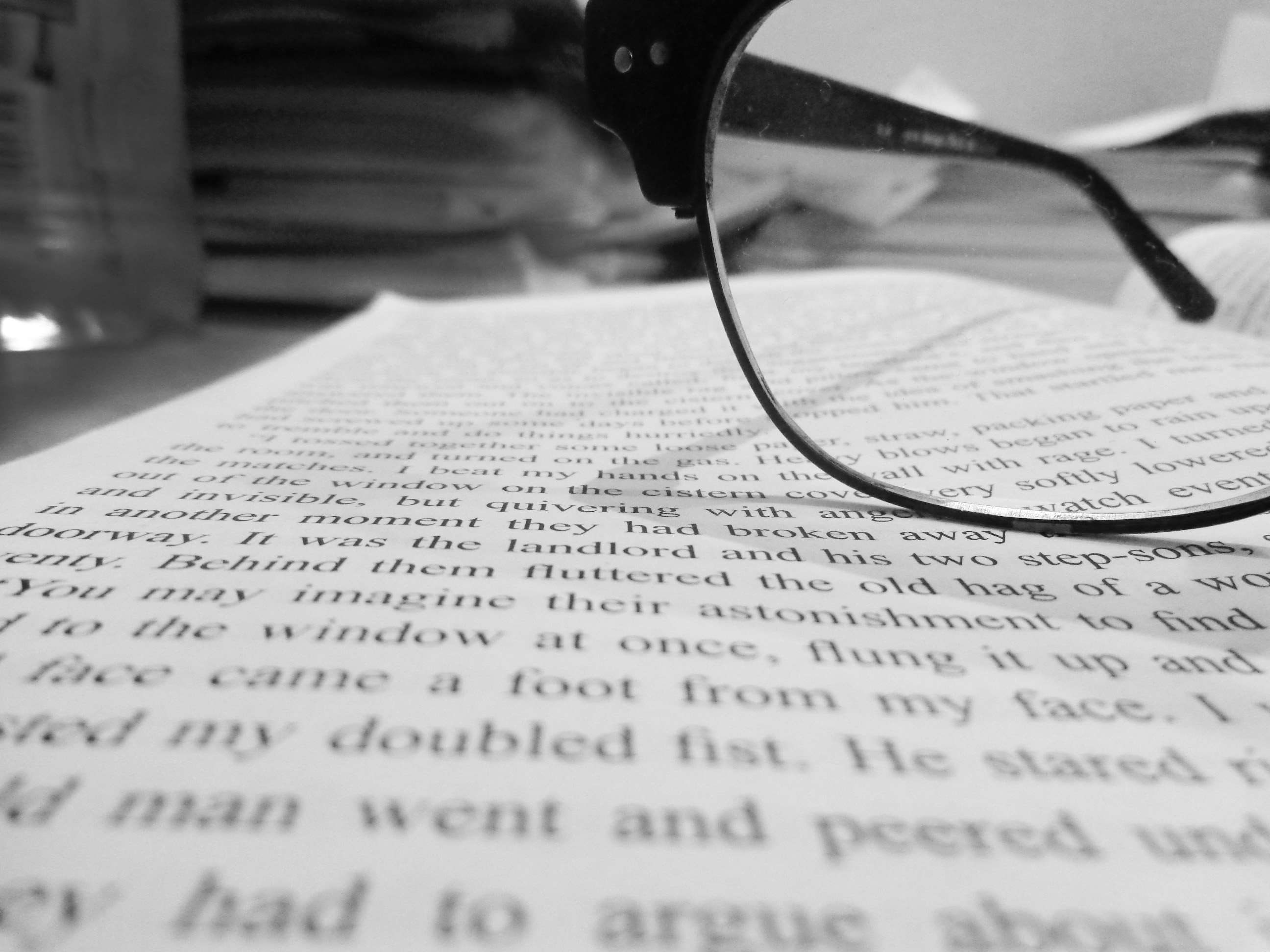 black and white, book, reading, spectacles, eyeglasses, publication