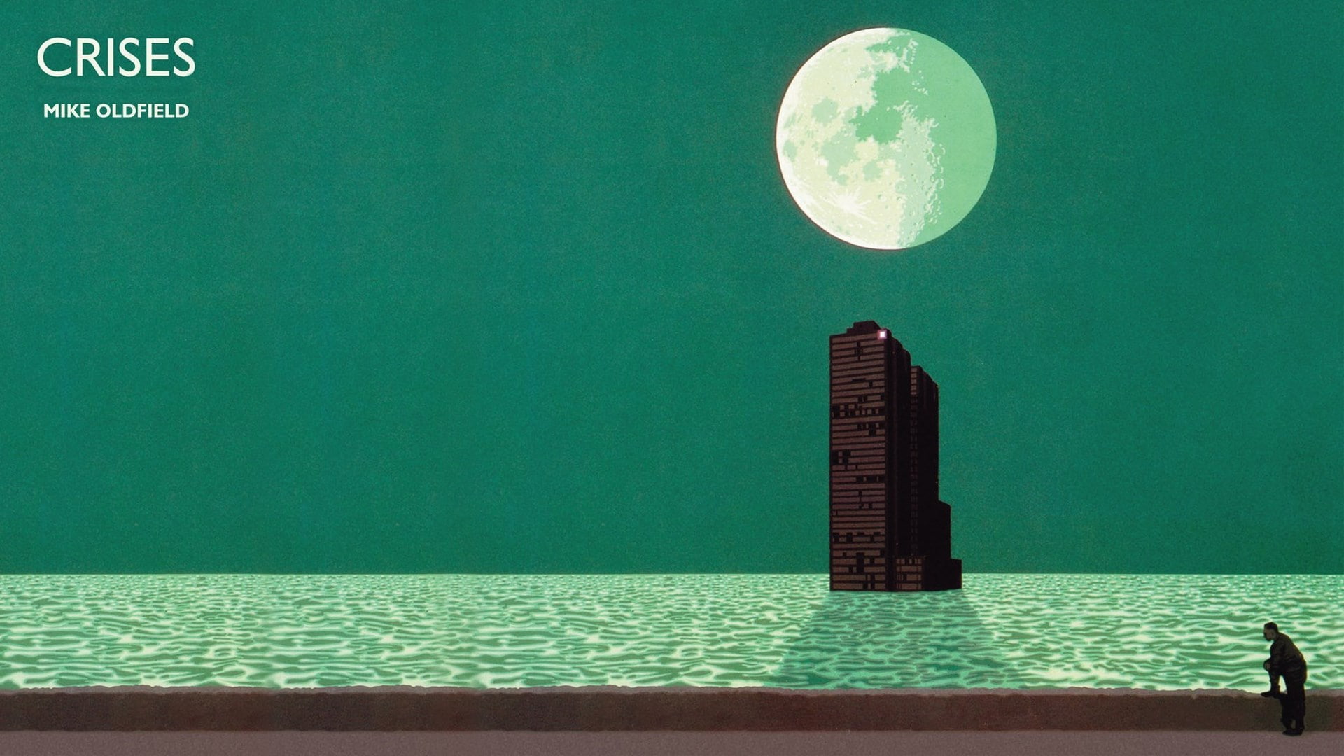 mike oldfield, moon, water, sea, sky, full moon, architecture