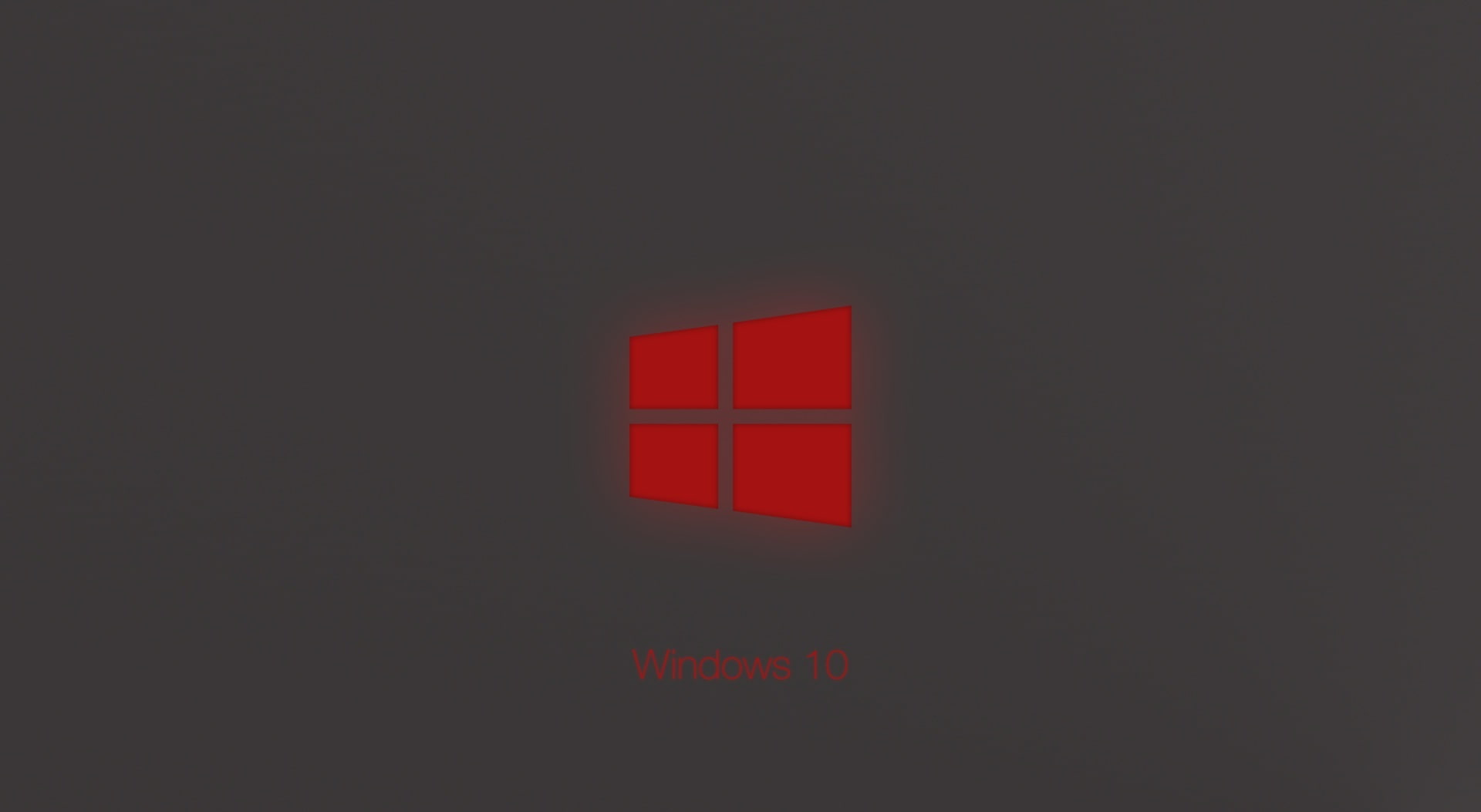 Windows 10 Technical Preview Red Glow, red Windows logo wallpaper