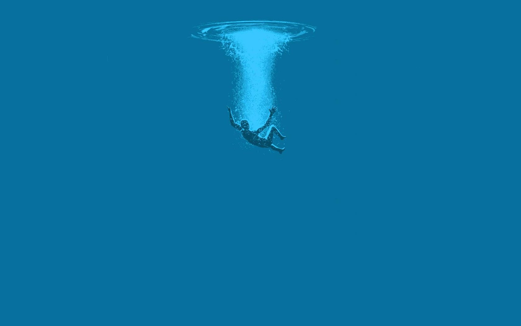 falling, water