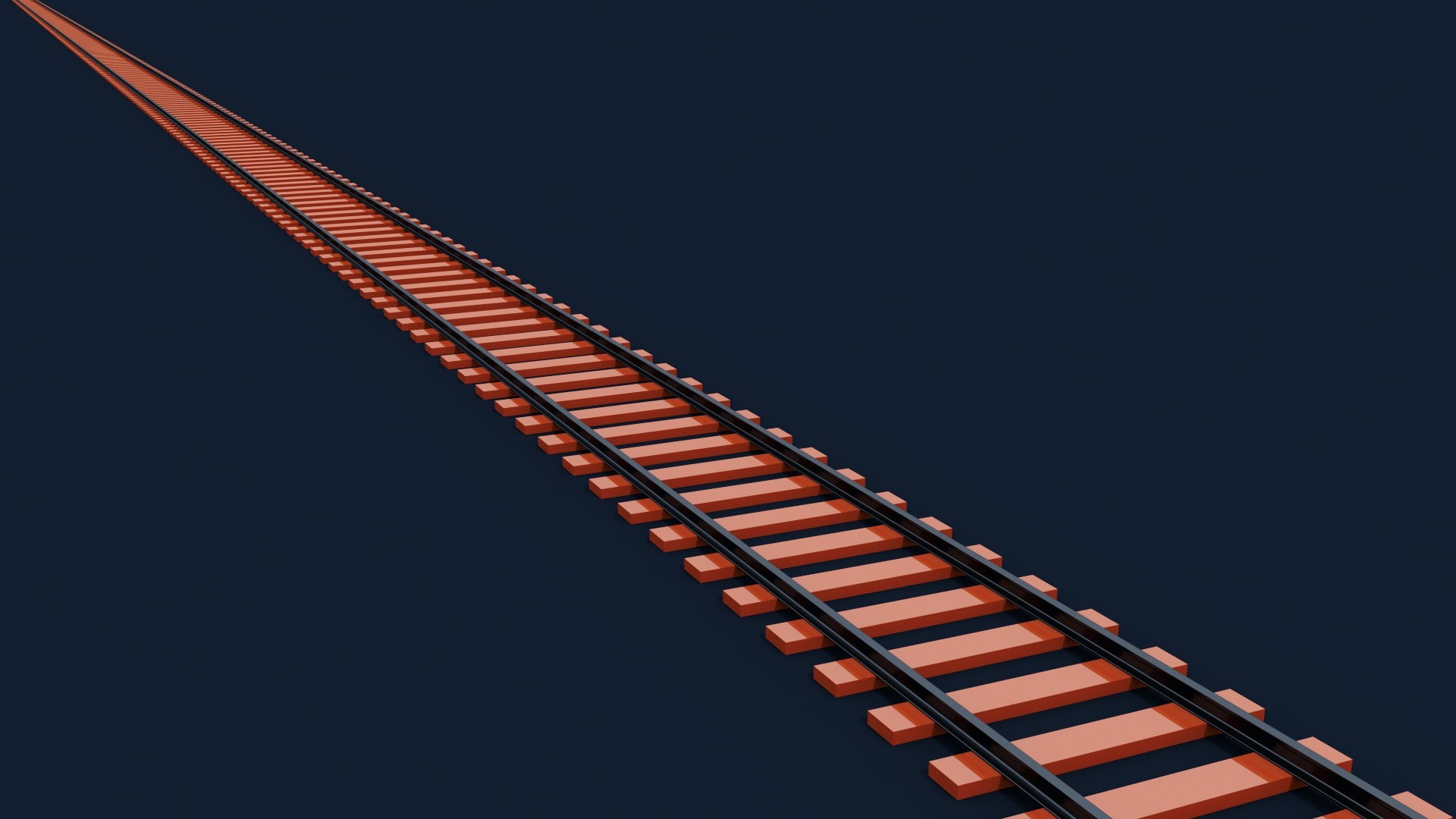 railway train abstract orange render cgi blender modern simple minimalism 3d digital art simple background