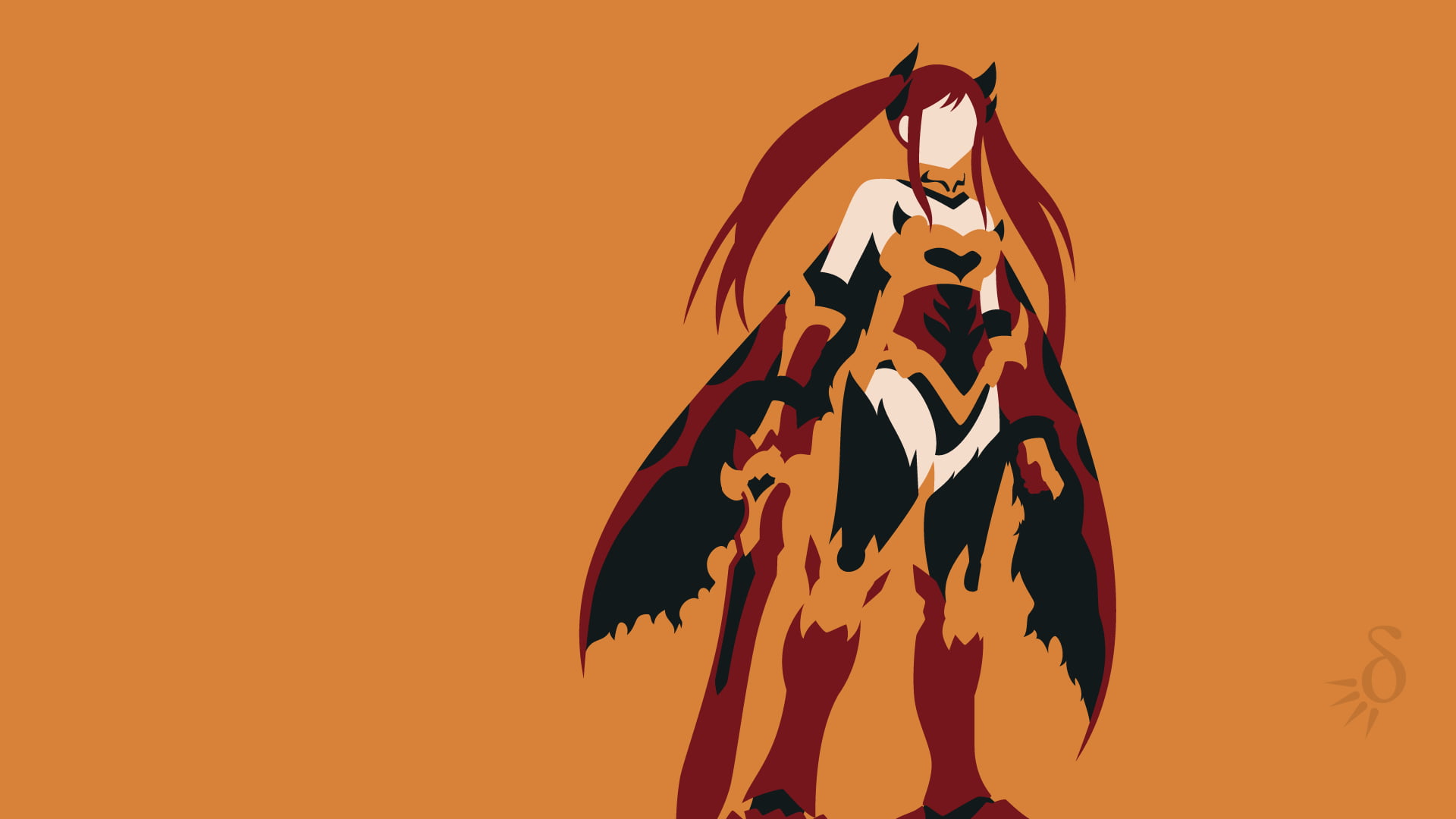 red-haired woman cartoon character wallpaper, Fairy Tail, vector