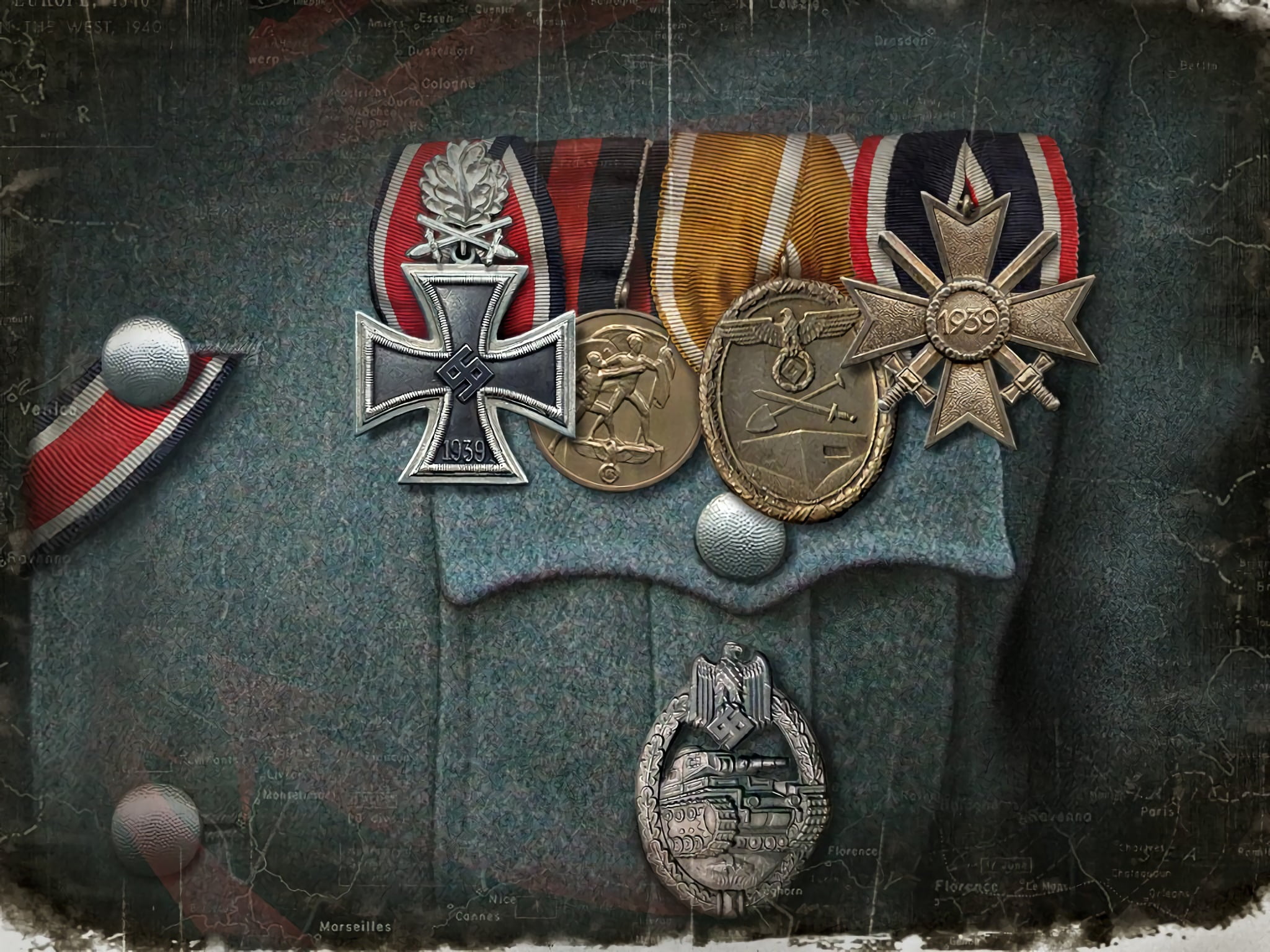 Nazi, nazism, Medals, swastika, uniform, World War II, Iron Cross